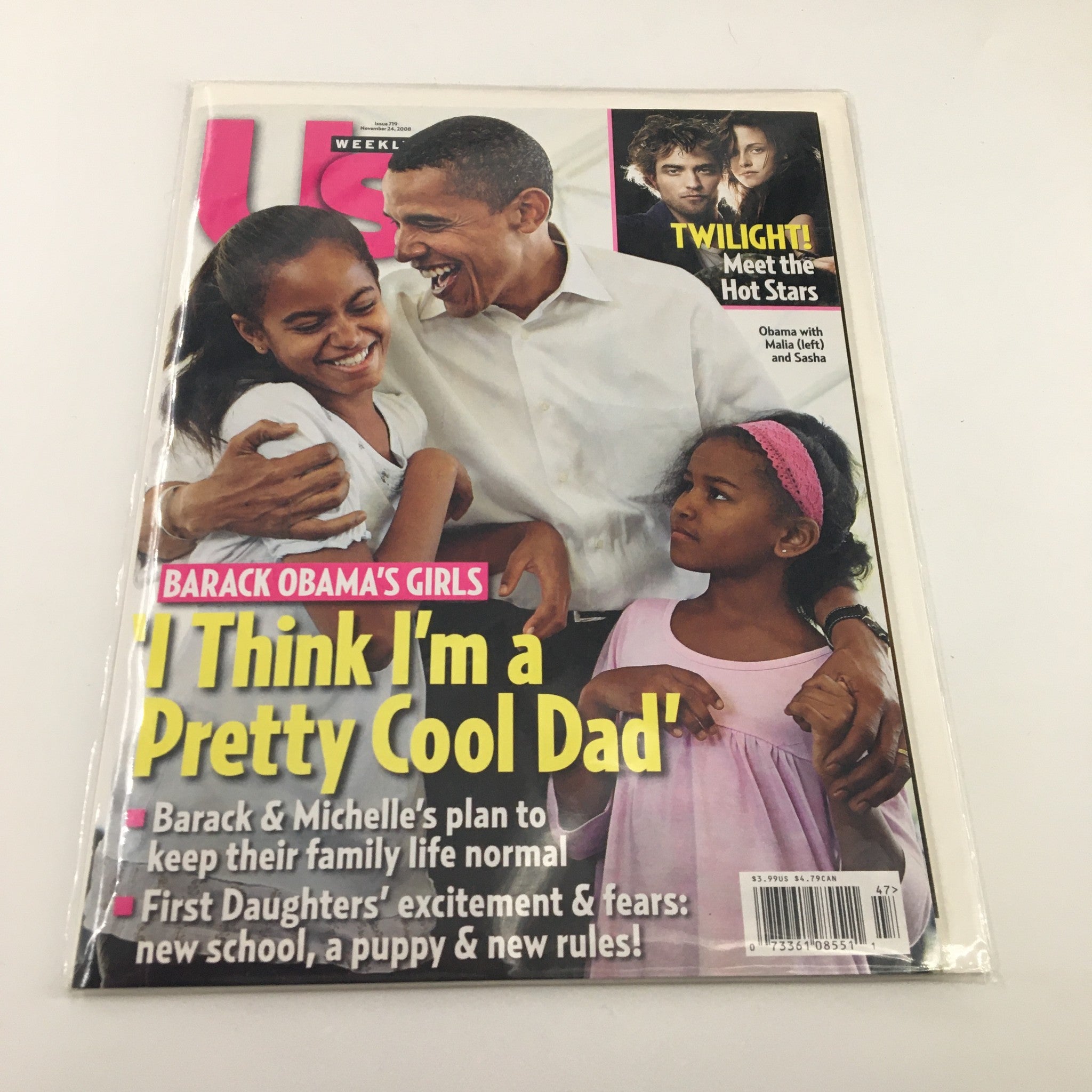 US Weekly Magazine November 24 2008 #719 Barack Obama's Girls No Label VG