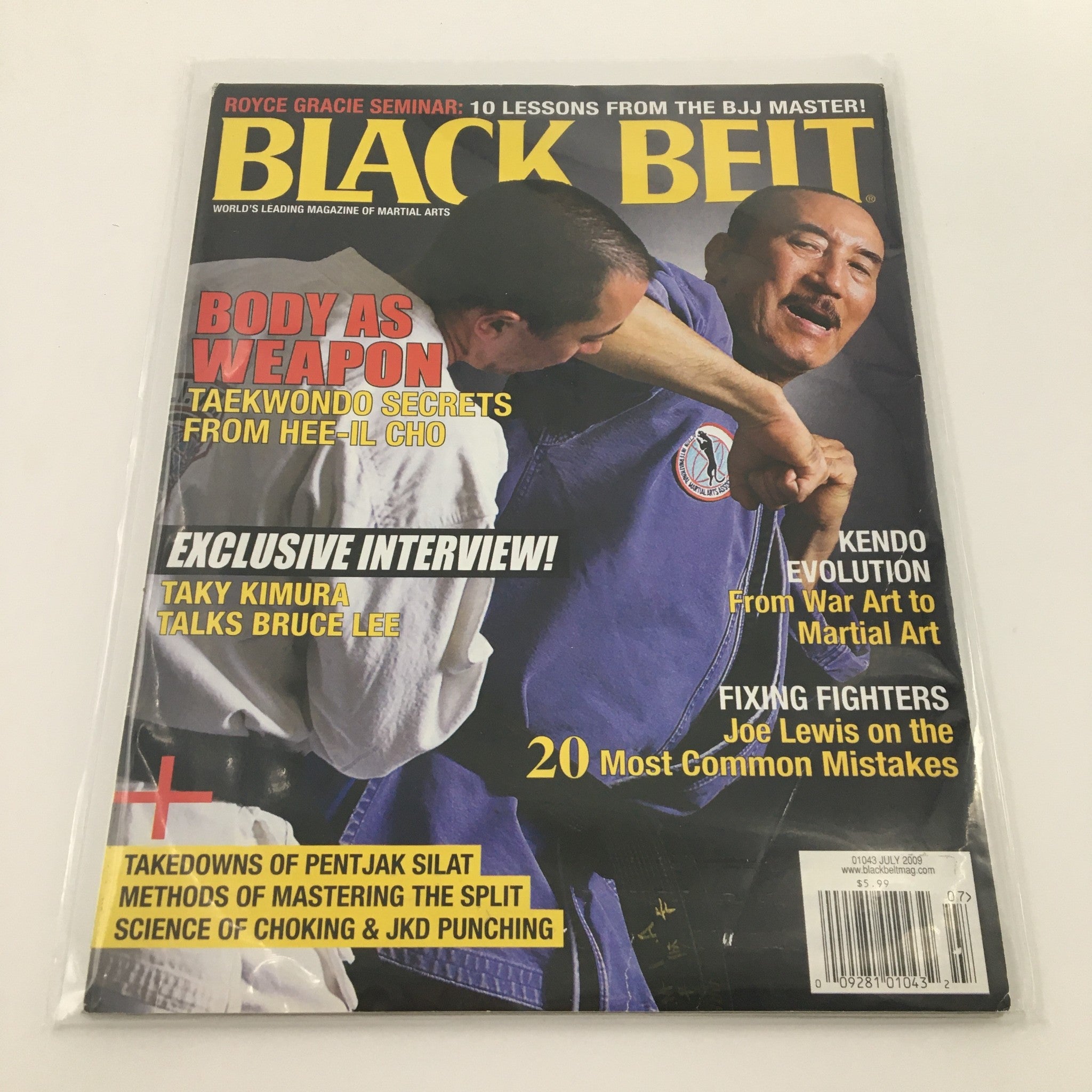 Black Belt Magazine July 2009 Taky Kimura Talks Bruce Lee Interview, Newsstand