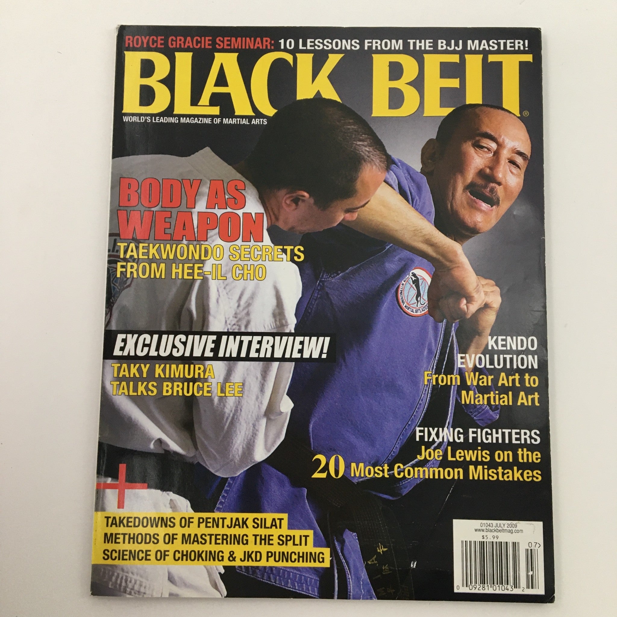 Black Belt Magazine July 2009 Taky Kimura Talks Bruce Lee Interview, Newsstand