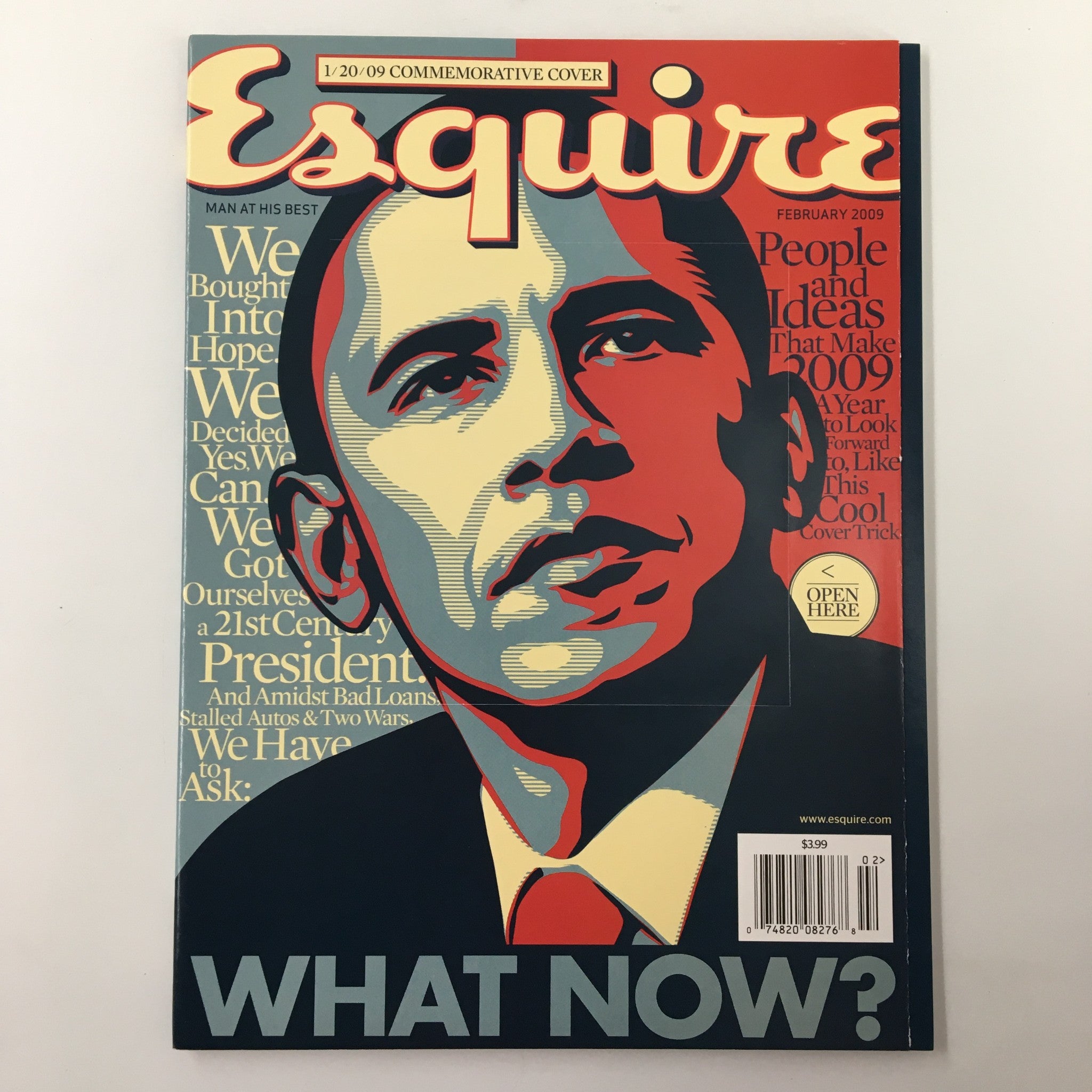 Esquire Magazine February 2009 Barack Obama Commemorative Cover No Label VG