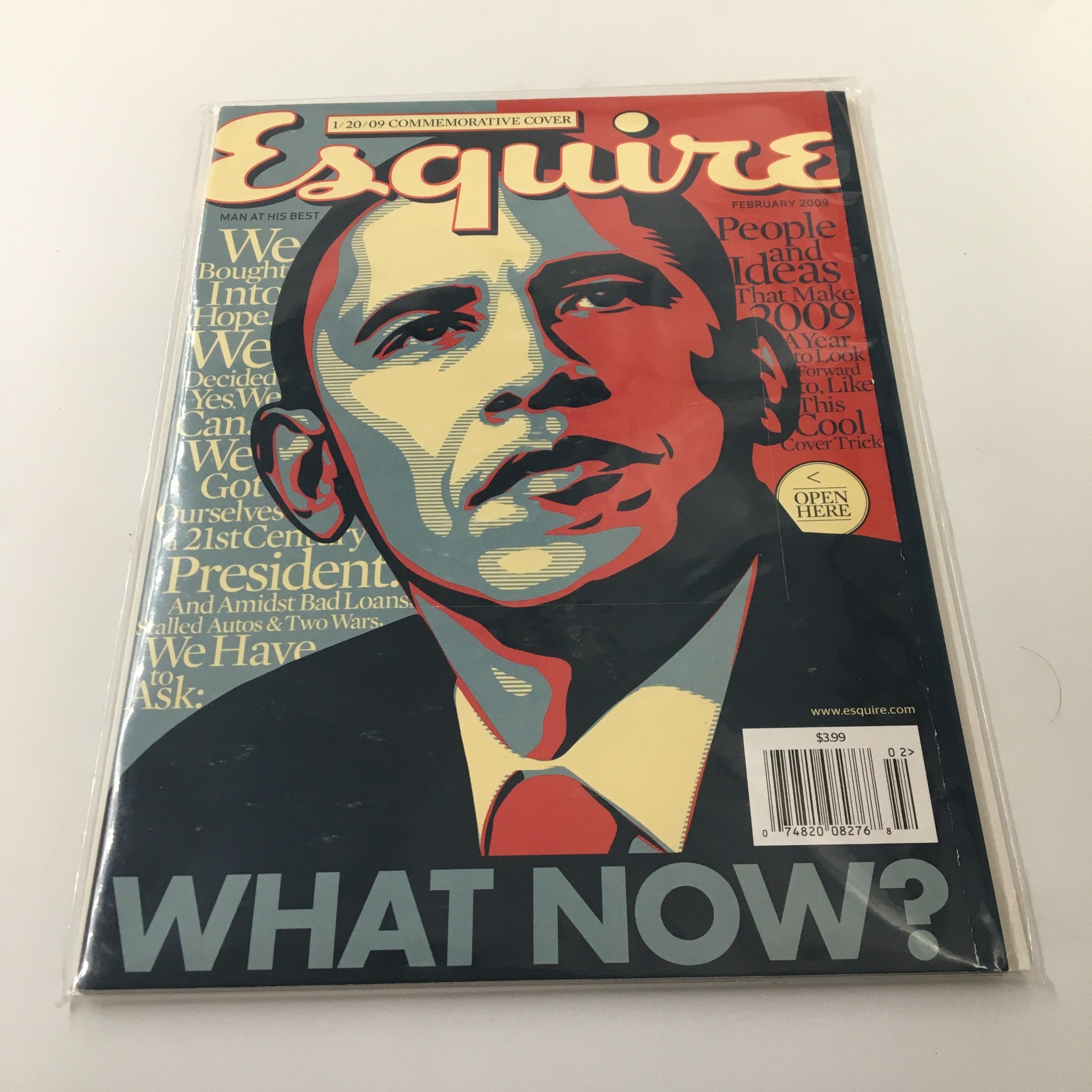 Esquire Magazine February 2009 Barack Obama Commemorative Cover No Label VG