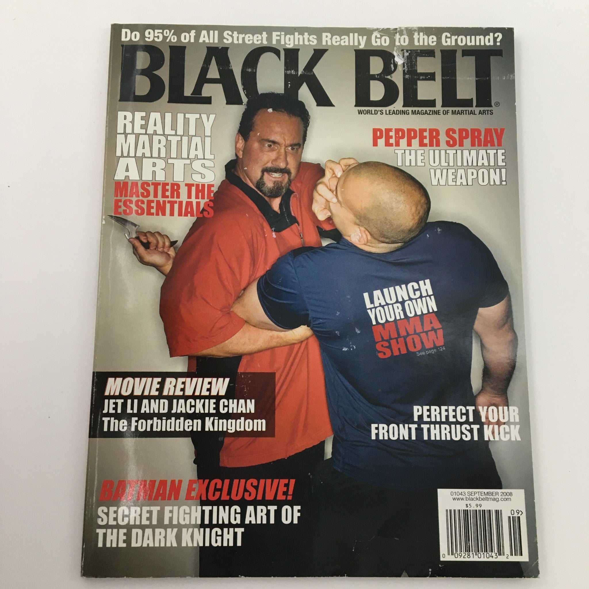 Black Belt Magazine September 2008 Jet Li & Jackie Chan Movie Review, Newsstand