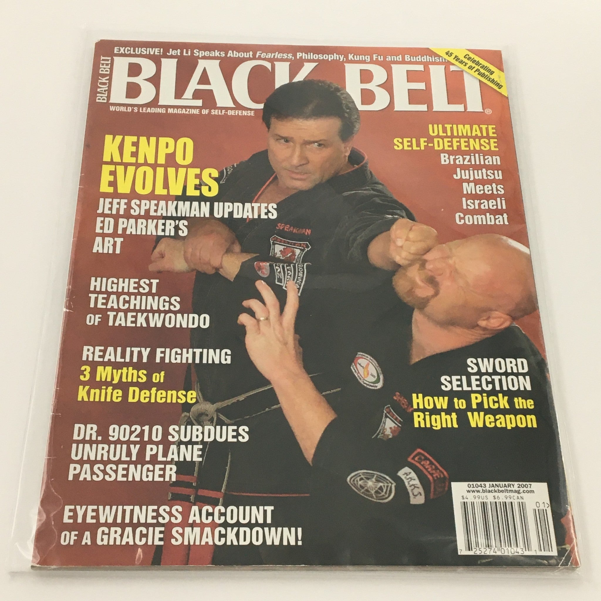 Black Belt Magazine January 2007 Jeff Speakman Updates Ed Parker Art, Newsstand