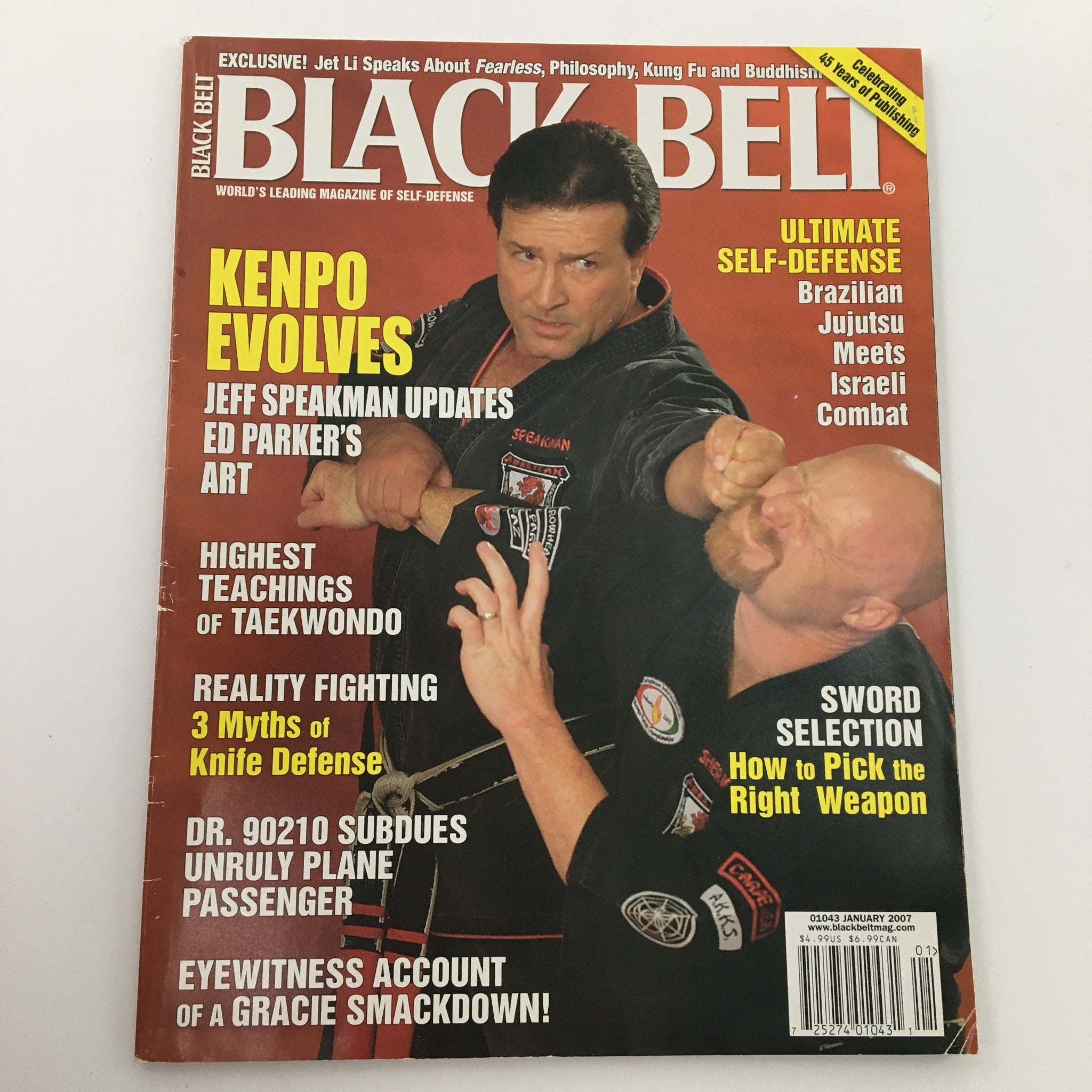 Black Belt Magazine January 2007 Jeff Speakman Updates Ed Parker Art, Newsstand