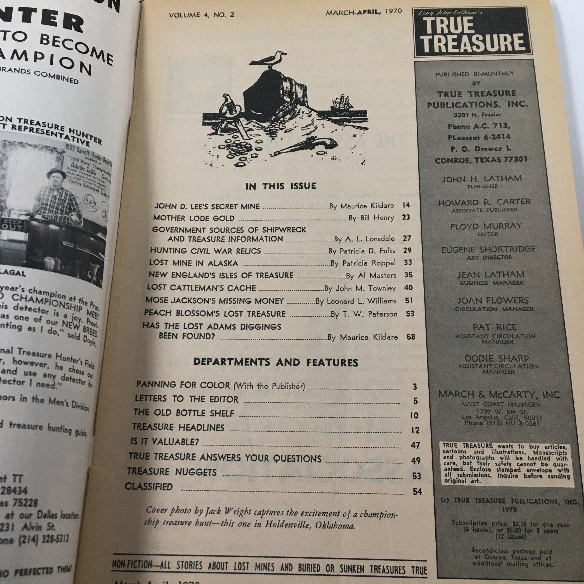 VTG True Treasure Magazine April 1970 John D. Lee's Secret Mine No Label