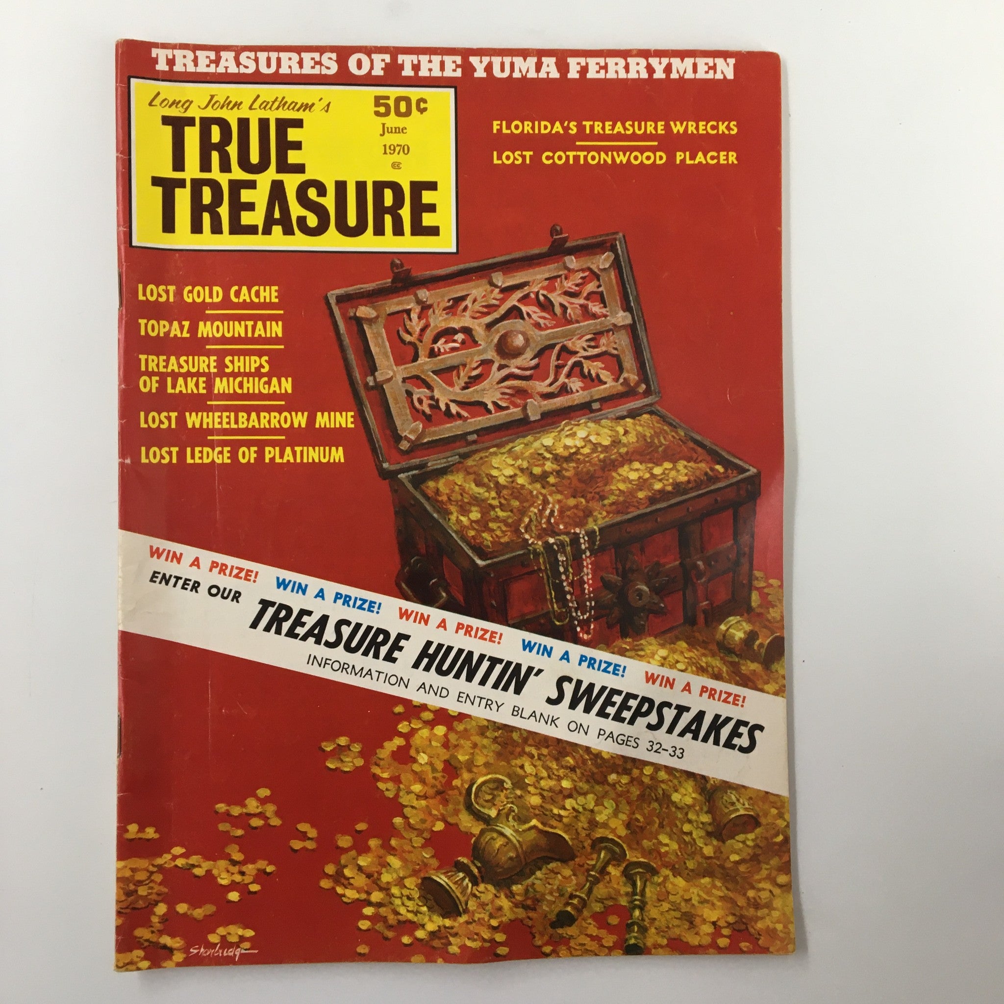 VTG True Treasure Magazine June 1970 The Treasure Huntin' Sweepstakes No Label