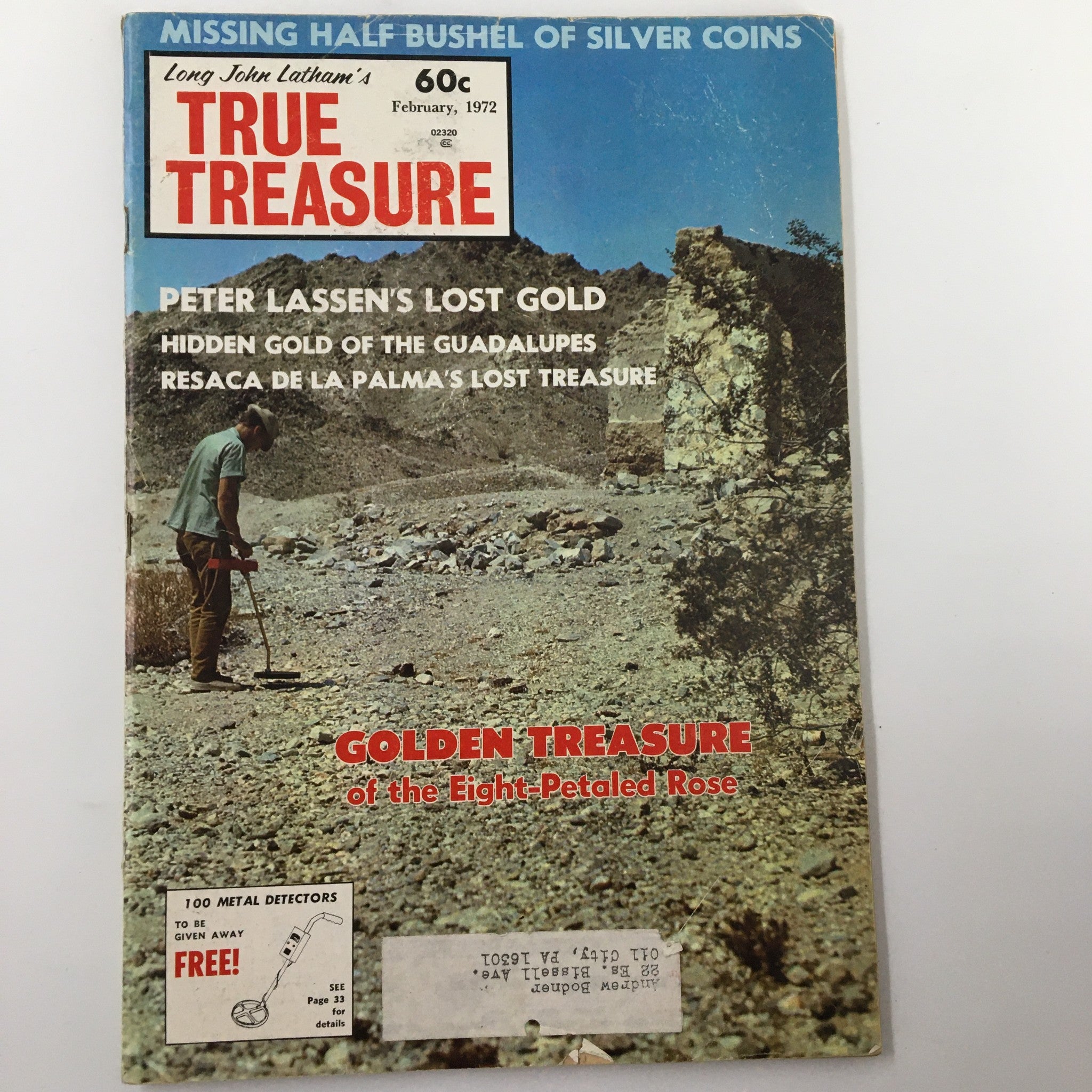 VTG True Treasure Magazine February 1972 Golden Treasure of the 8-Petaled Rose