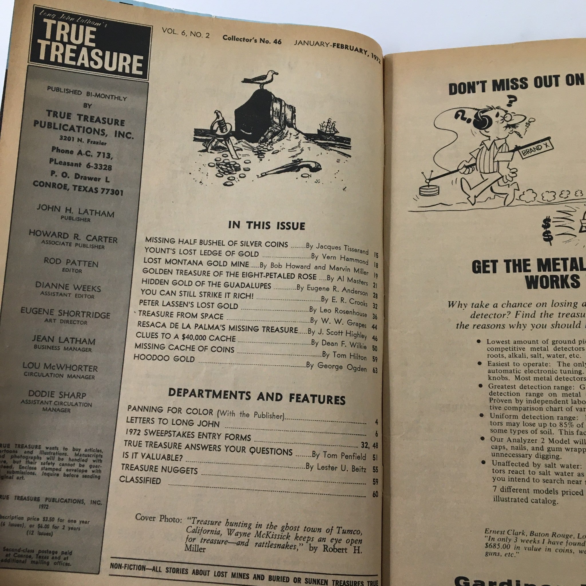 VTG True Treasure Magazine February 1972 Golden Treasure of the 8-Petaled Rose