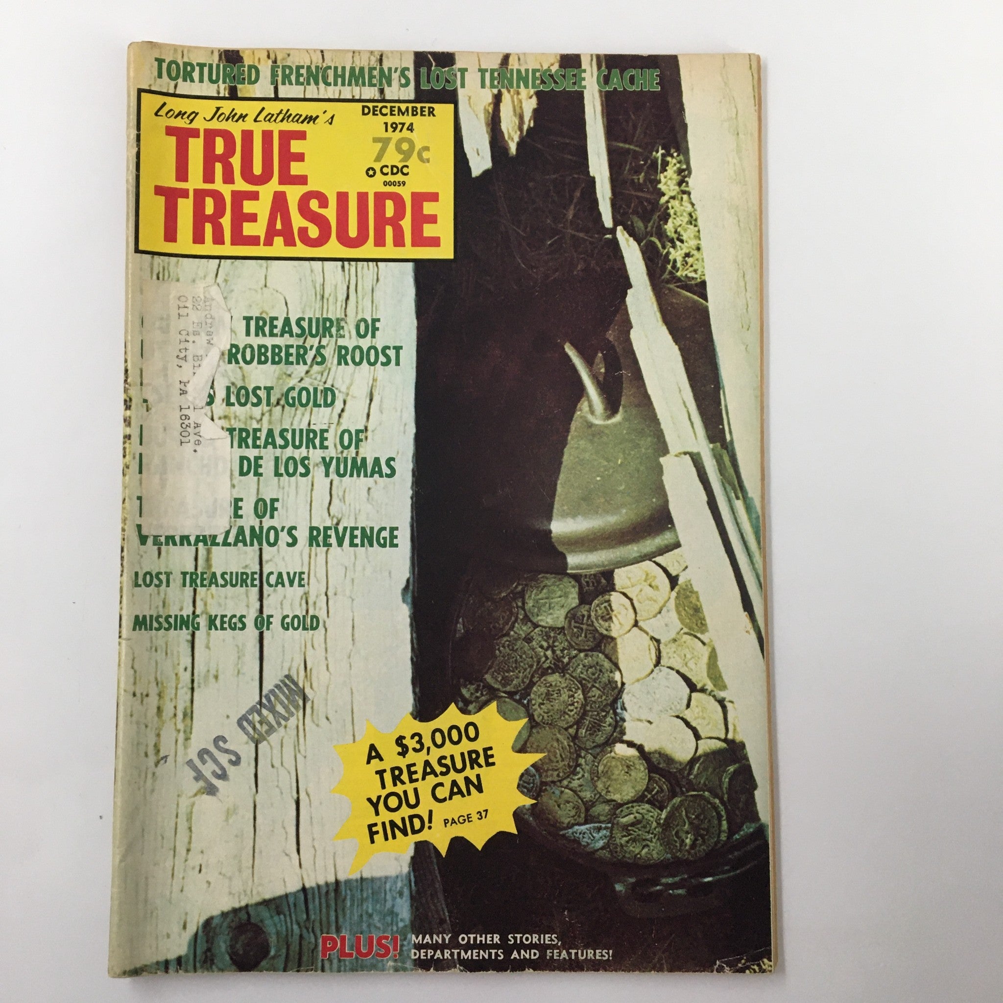 VTG True Treasure Magazine December 1974 Tortured Frenchmen's Lost Cache