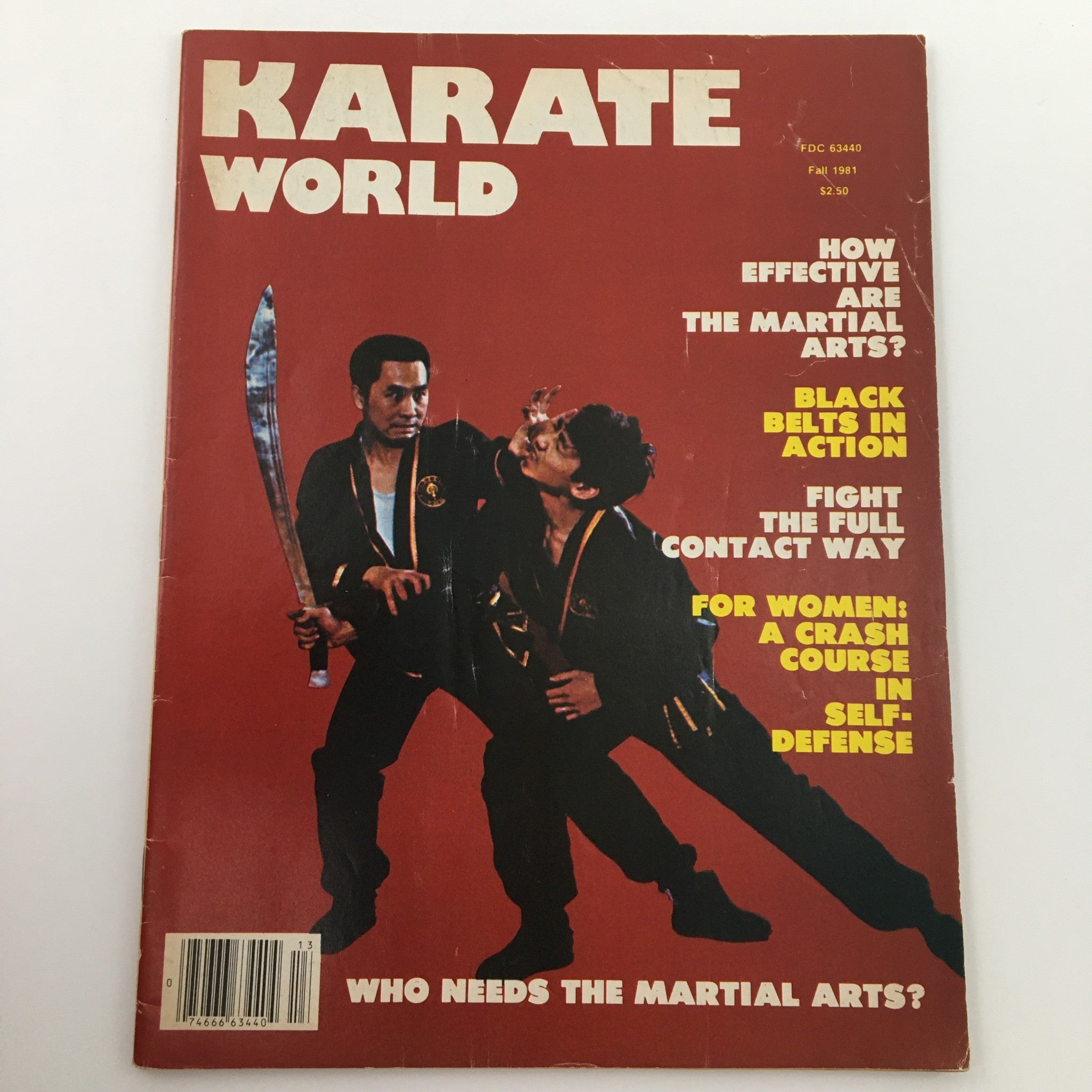 Karate World Magazine Fall 1981 Black Belts in Action Feature, Newsstand