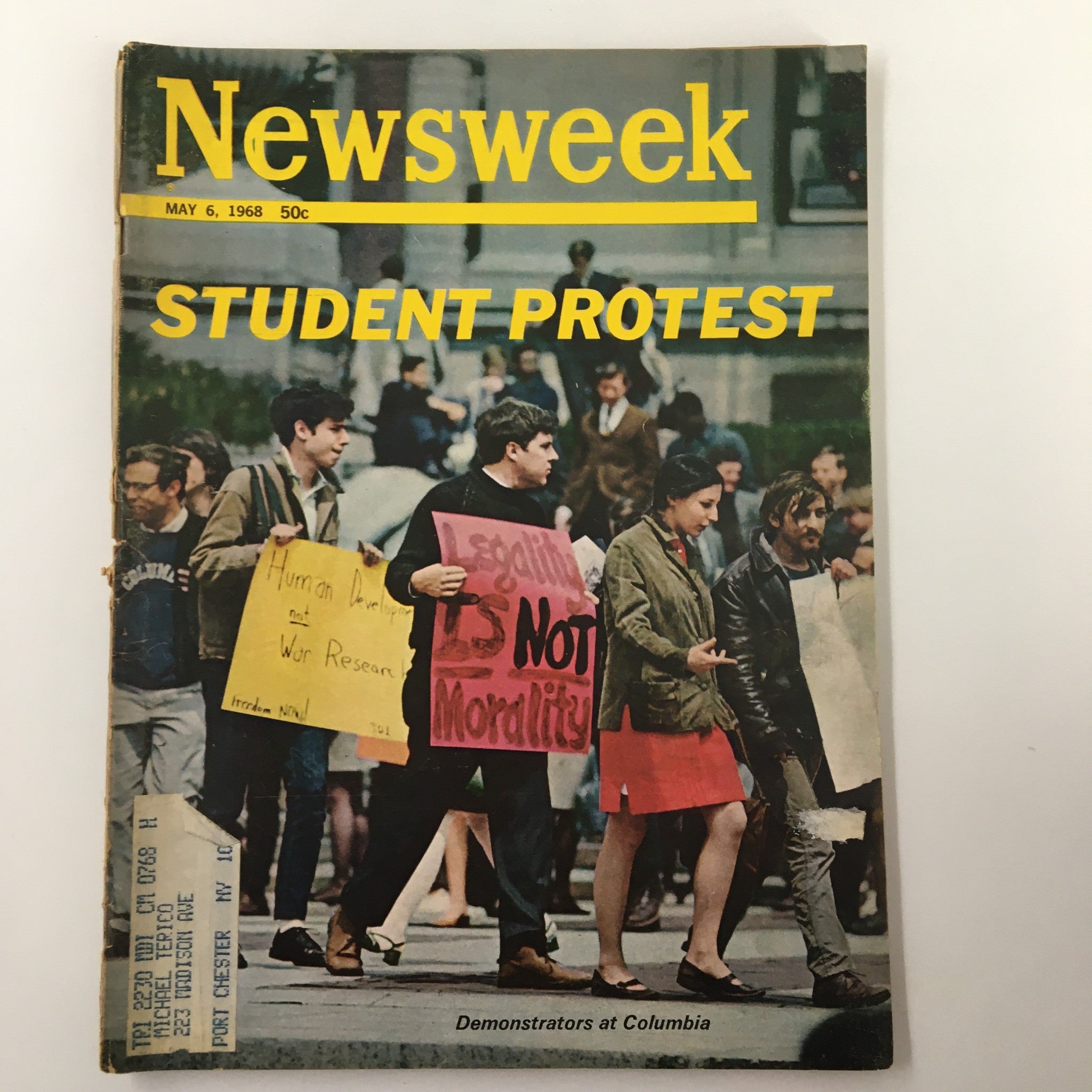 VTG Newsweek Magazine May 6 1968 Student Protest Demonstrators at Columbia