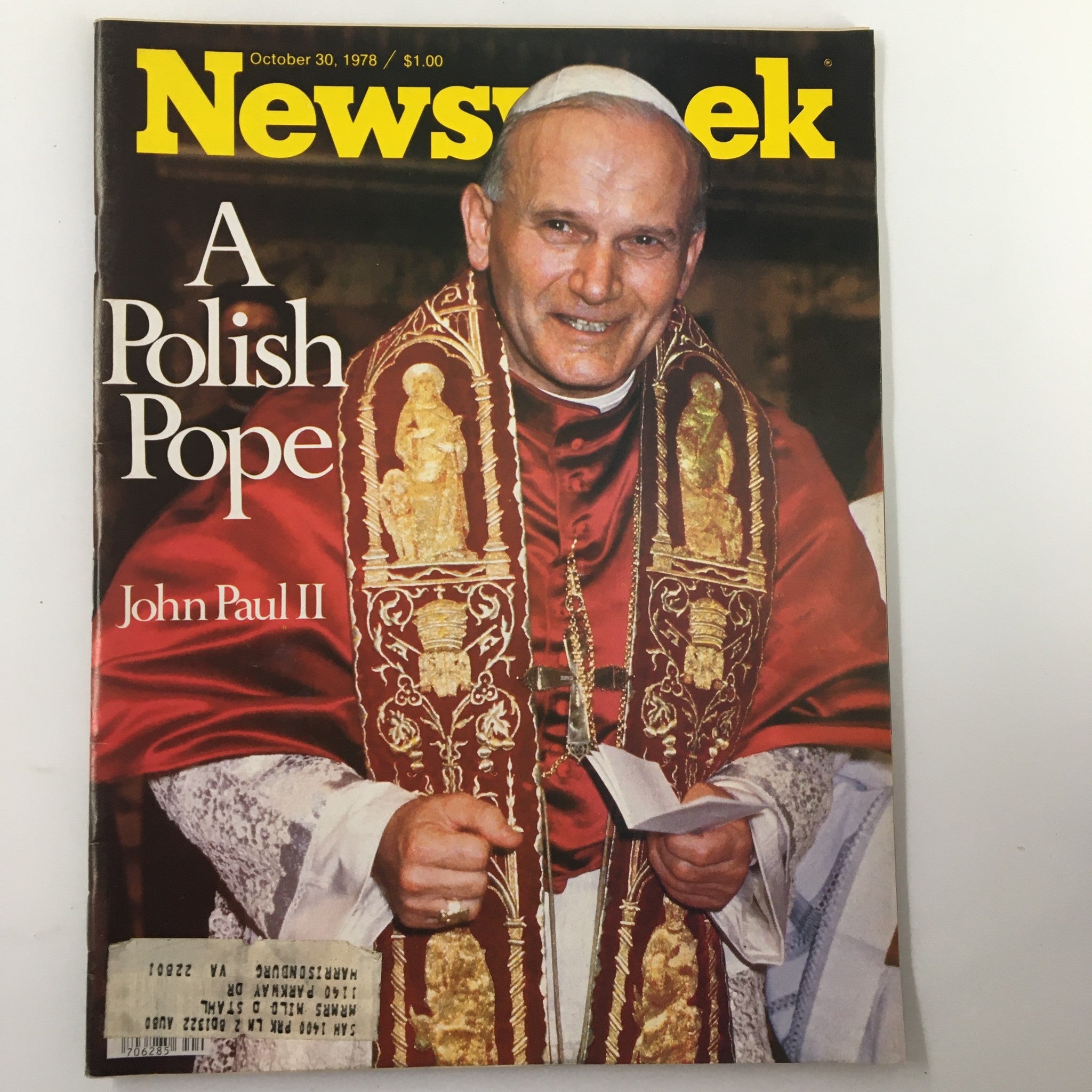 VTG Newsweek Magazine October 30 1978 John Paul II A Polish Pope