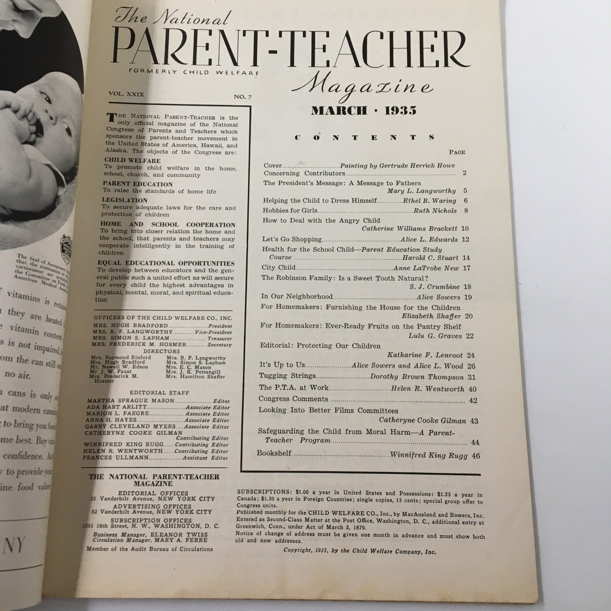 The National Parent-Teacher Magazine March 1935 Health for the School-Child