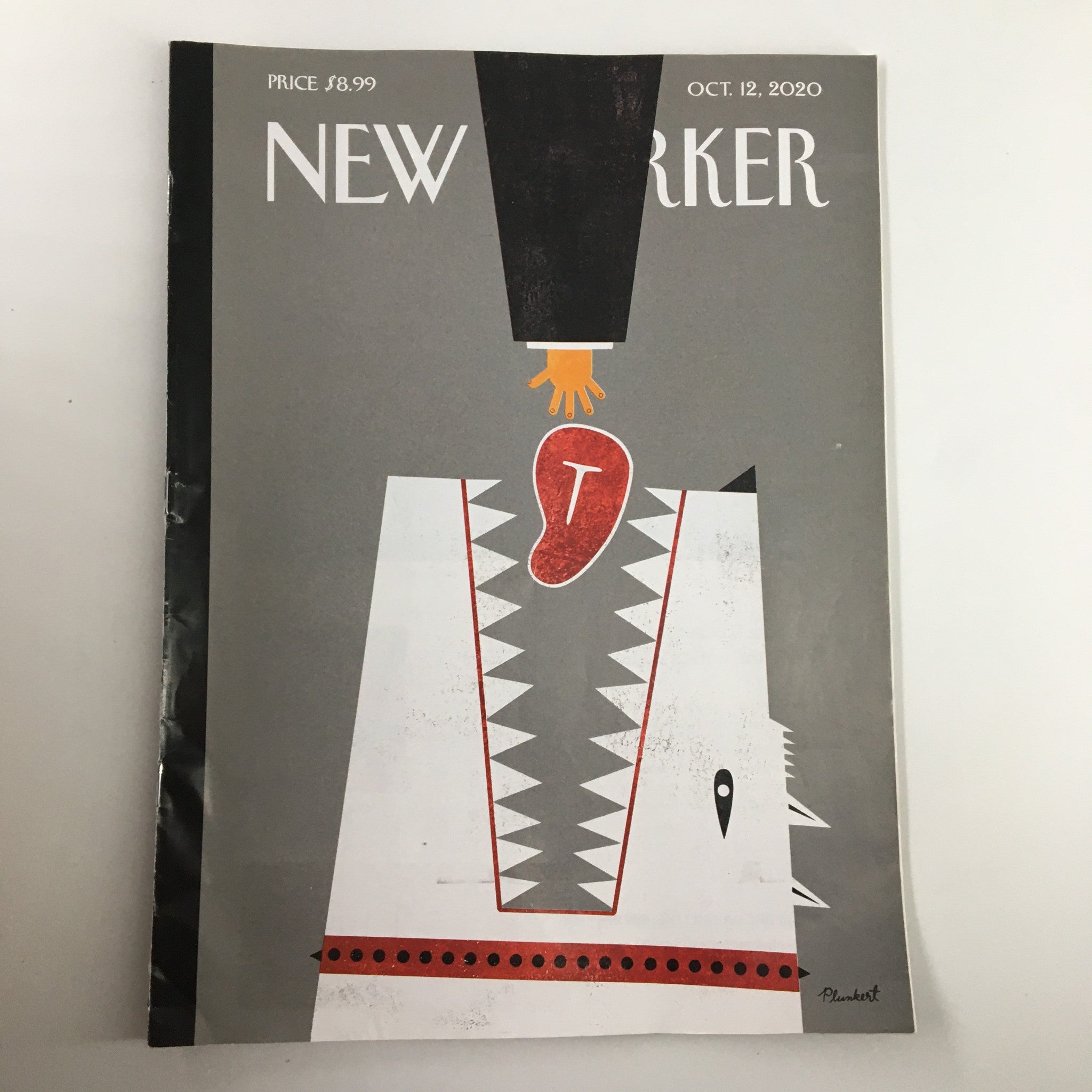 The New Yorker Magazine October 12 2020 Red Meat Cover by David Plunkert