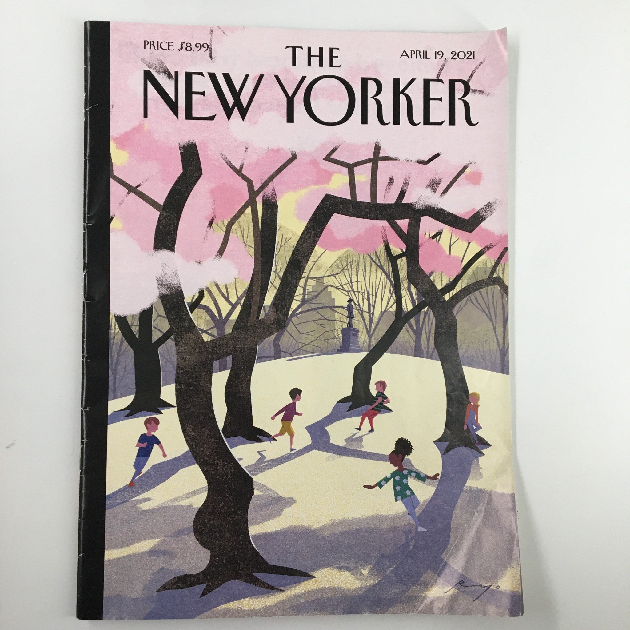 The New Yorker Magazine April 19 2021 Cherry-Blossom Gift by Ryo Takemasa