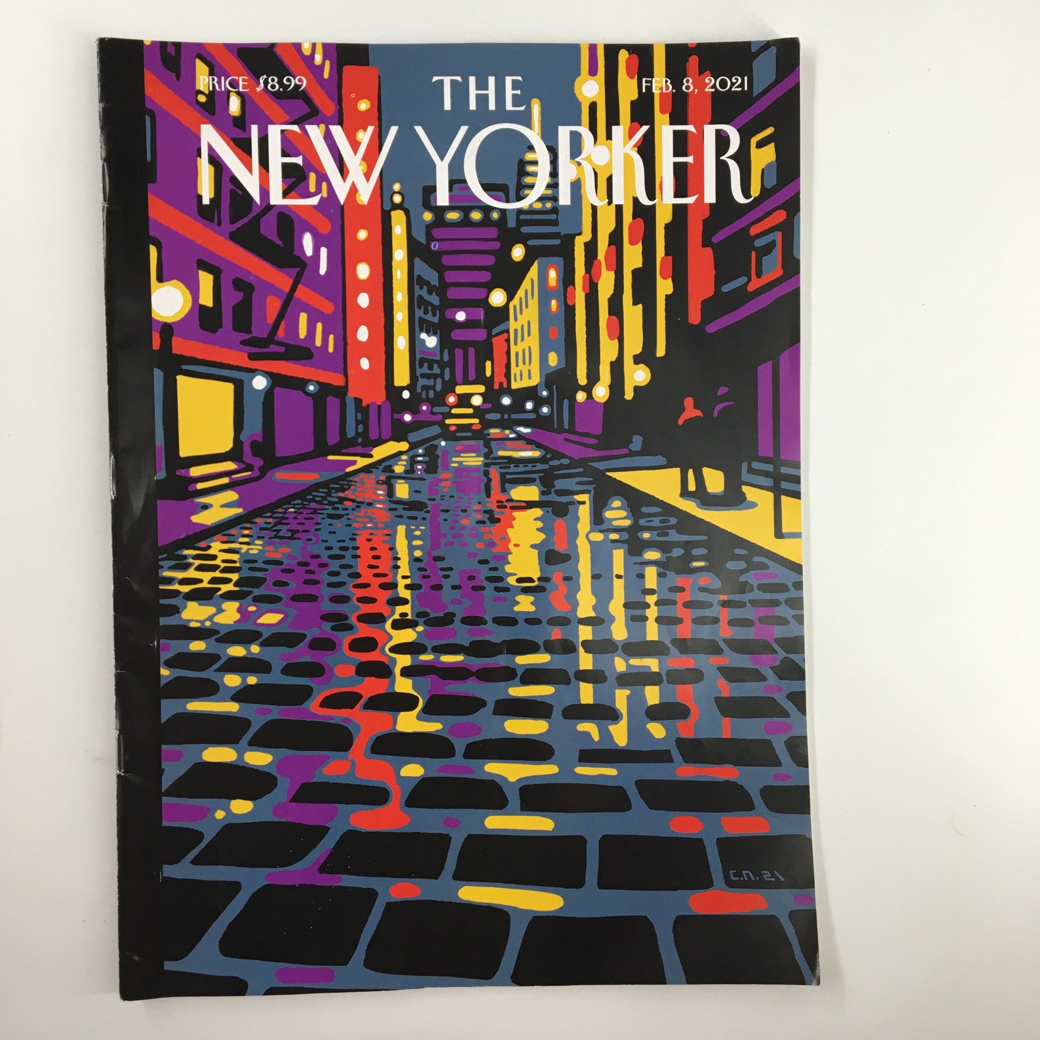 The New Yorker Magazine February 8 2021 Wooster Street by Christoph Niemann