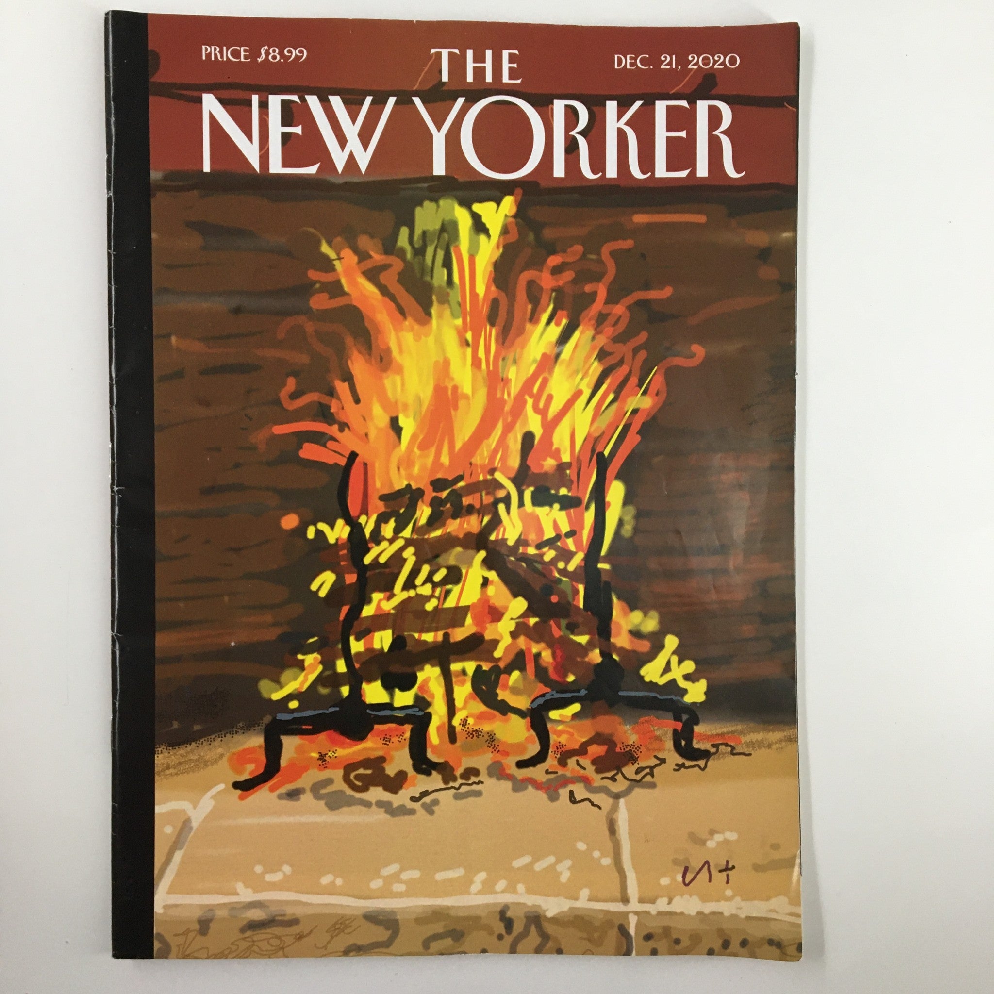 The New Yorker Magazine December 21 2020 Hearth Cover by David Hockney No Label