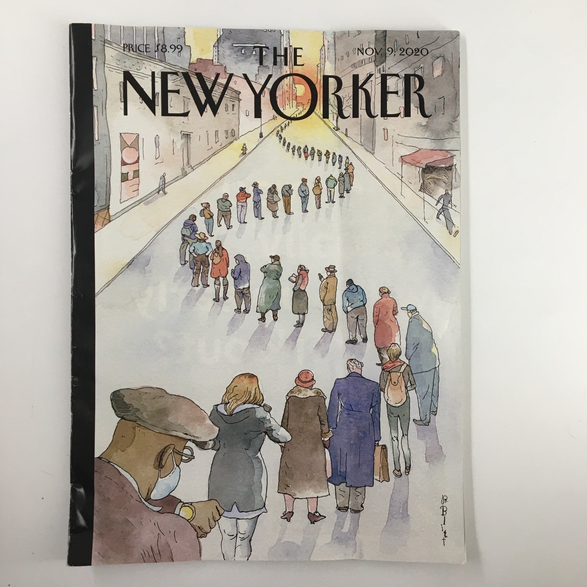 The New Yorker Magazine November 9 2020 American in Line by Barry Blitt No Label