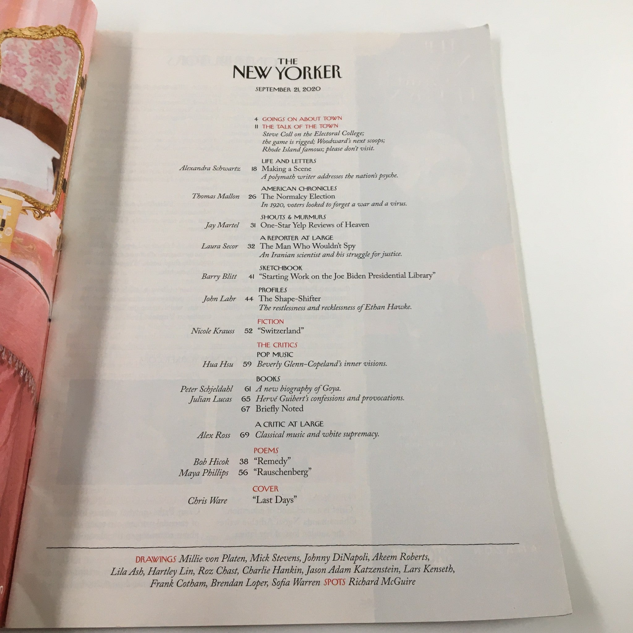 The New Yorker Magazine September 21 2020 Last Days by Chris Ware No Label