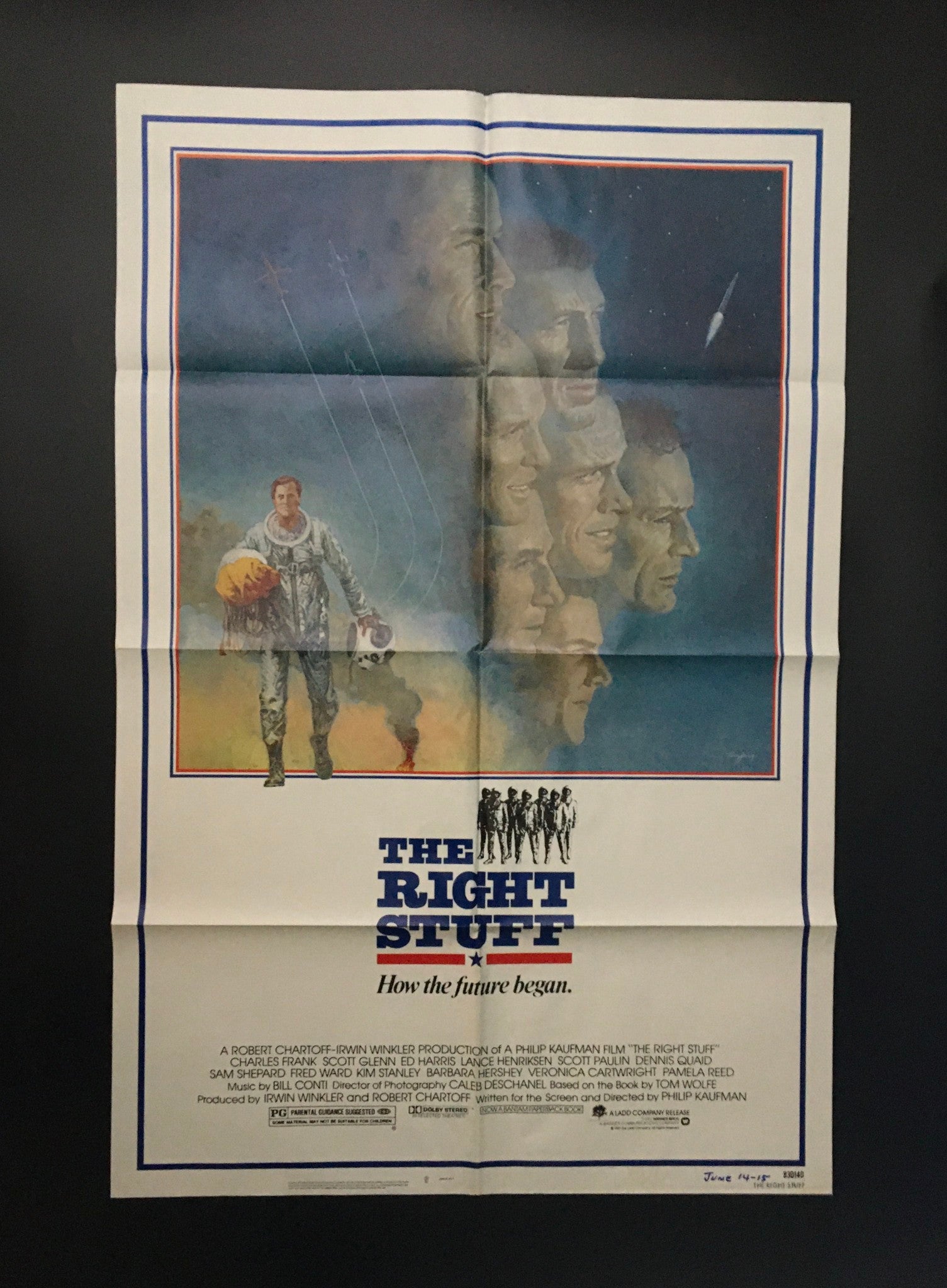 1983 The Right Stuff 41" x 27" Original Movie Poster Charles Frank