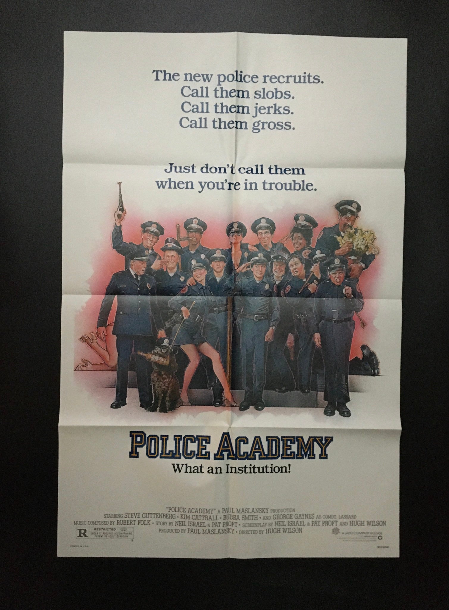 1984 Police Academy 41" x 27" Original Movie Poster Drew Struzan