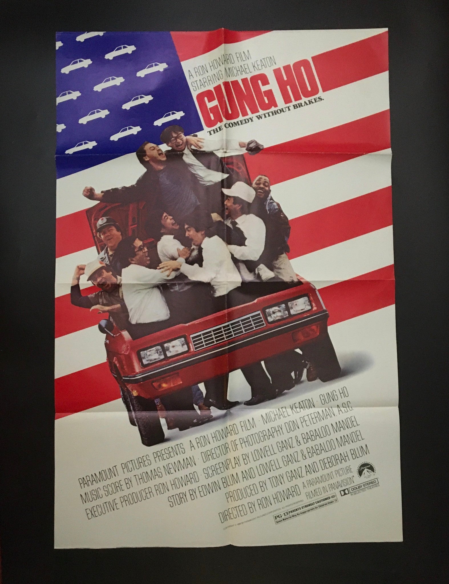 1986 Gung Ho 41" x 27" Original Movie Poster Michael Keaton