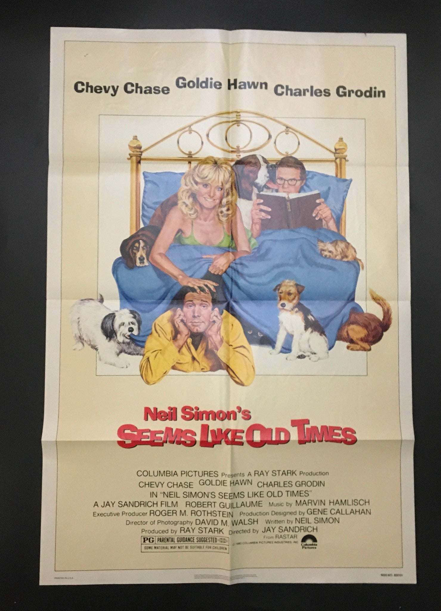 1980 Seems Like Old Times 41" x 27" Original Movie Poster Chevy Chase