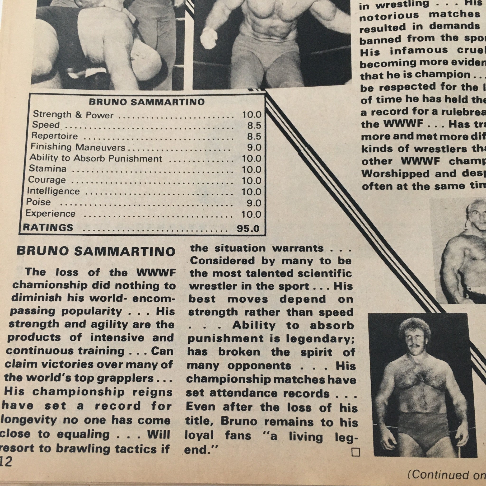 Wrestling Magazine Winter 1977 Andre the Giant, Mil Mascaras & Bruno Sammartino