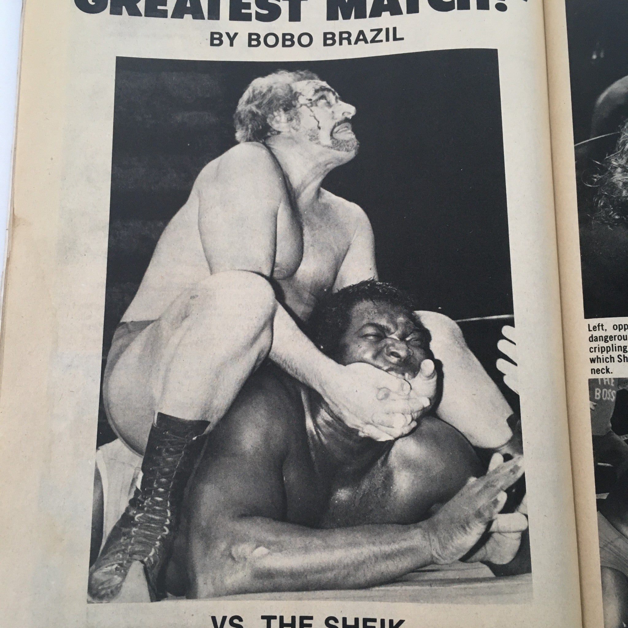 Wrestling Magazine Spring 1978 Greatest Match by Andre the Giant & Bobo Brazil