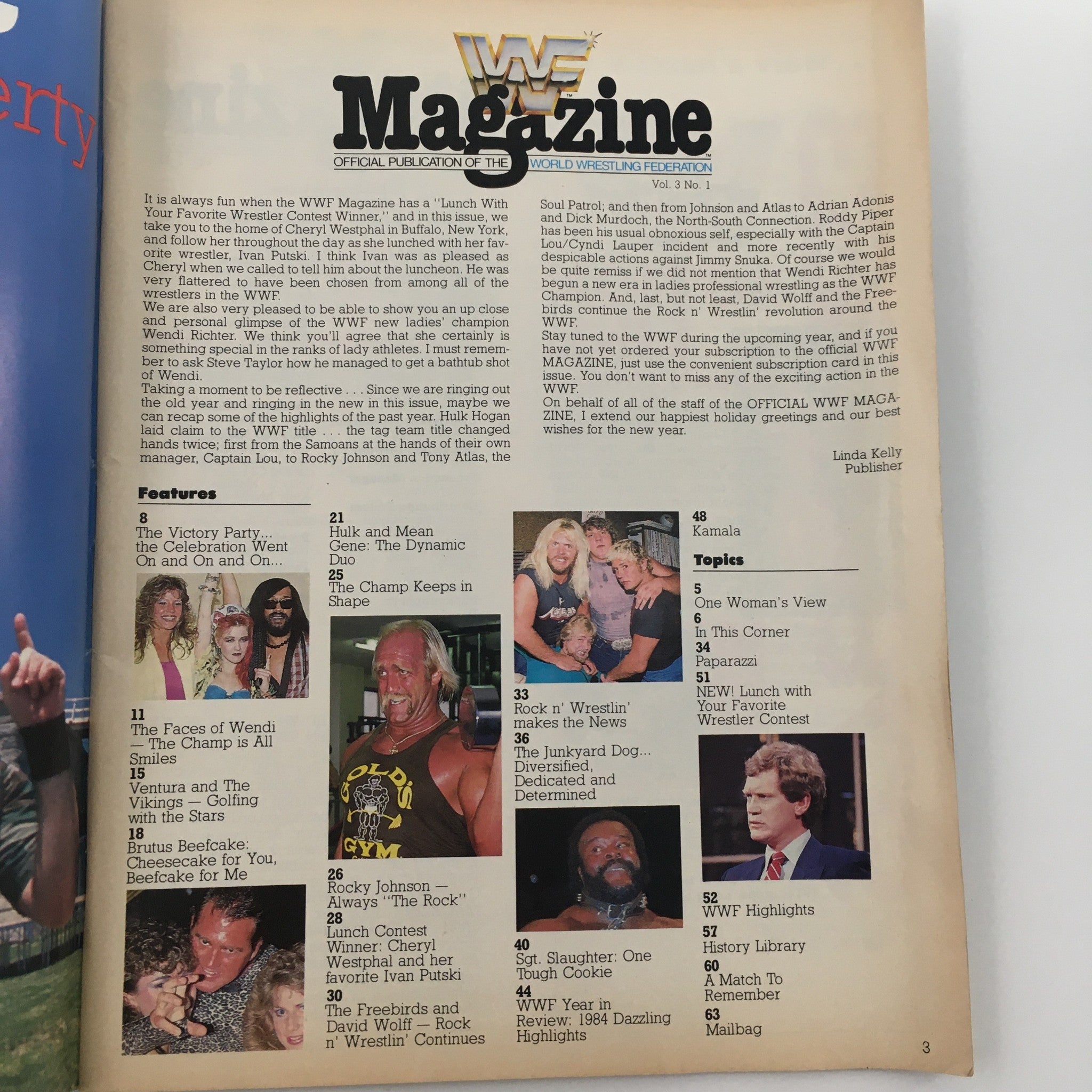 WWF Wrestling Magazine December January 1984-1985 The Faces of Wendi Richter