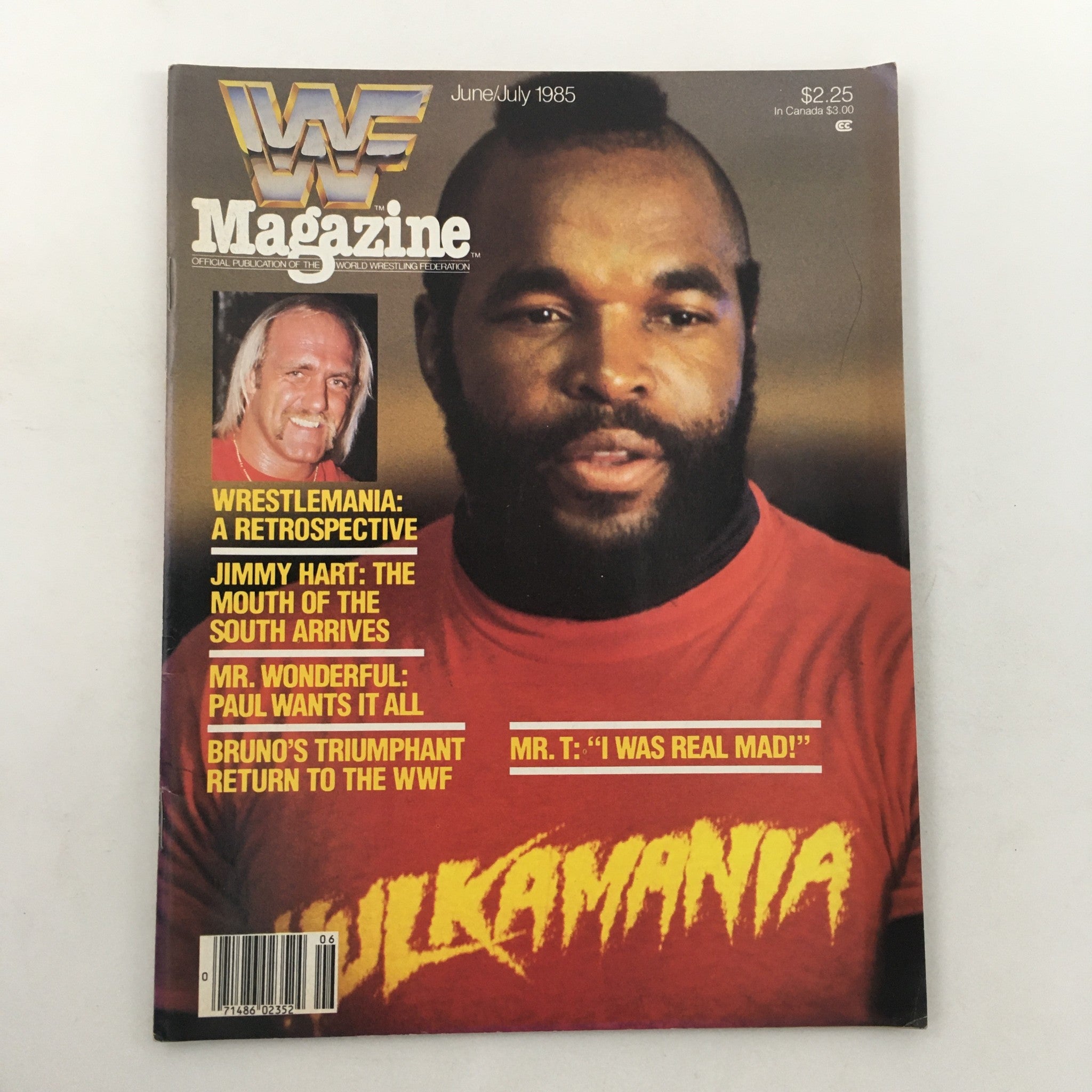 WWF Wrestling Magazine June July 1985 Hulk Hogan and Mr. T Team Up, No Label