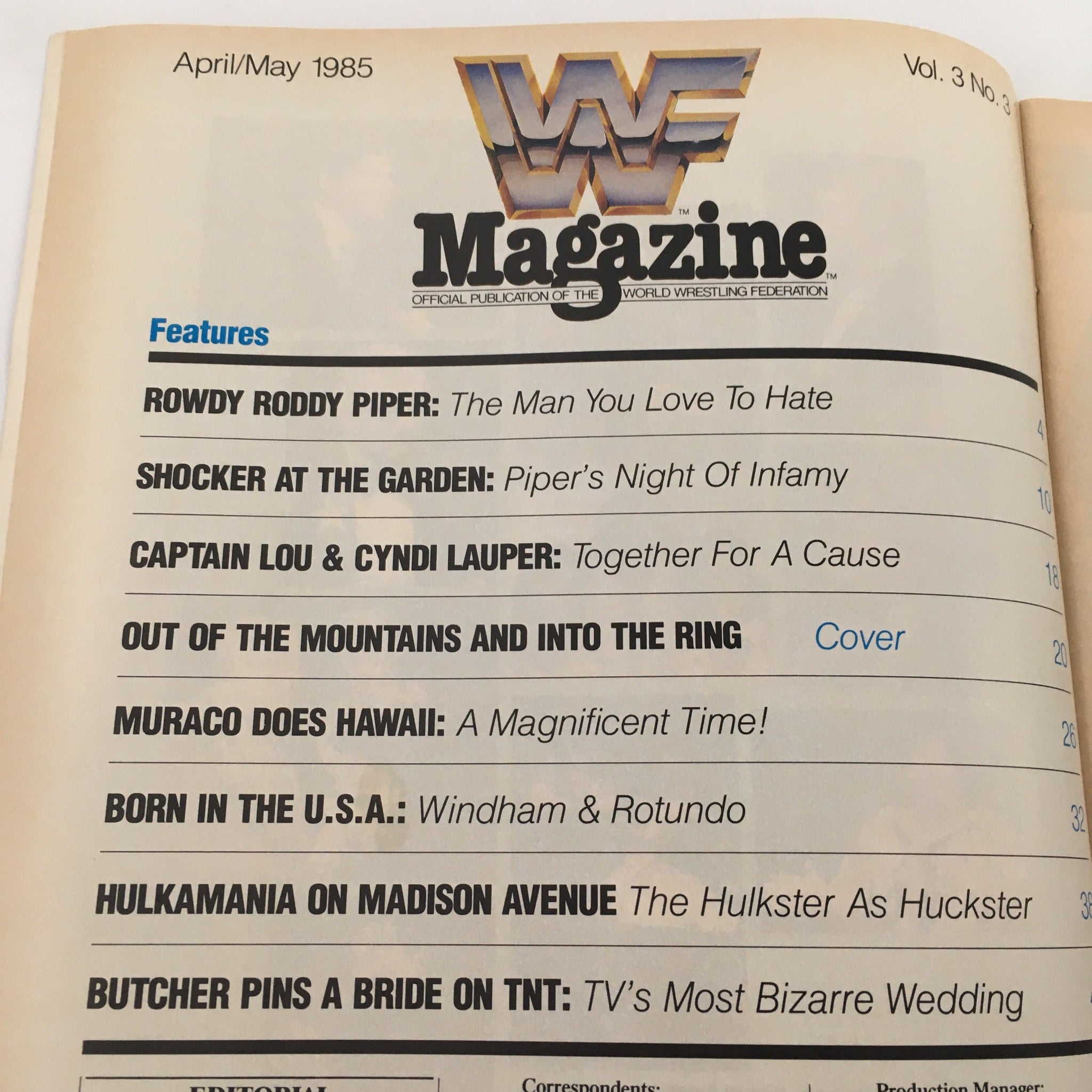 WWF Wrestling Magazine April May 1985 Hulk Hogan and Hillbilly Jim Feature