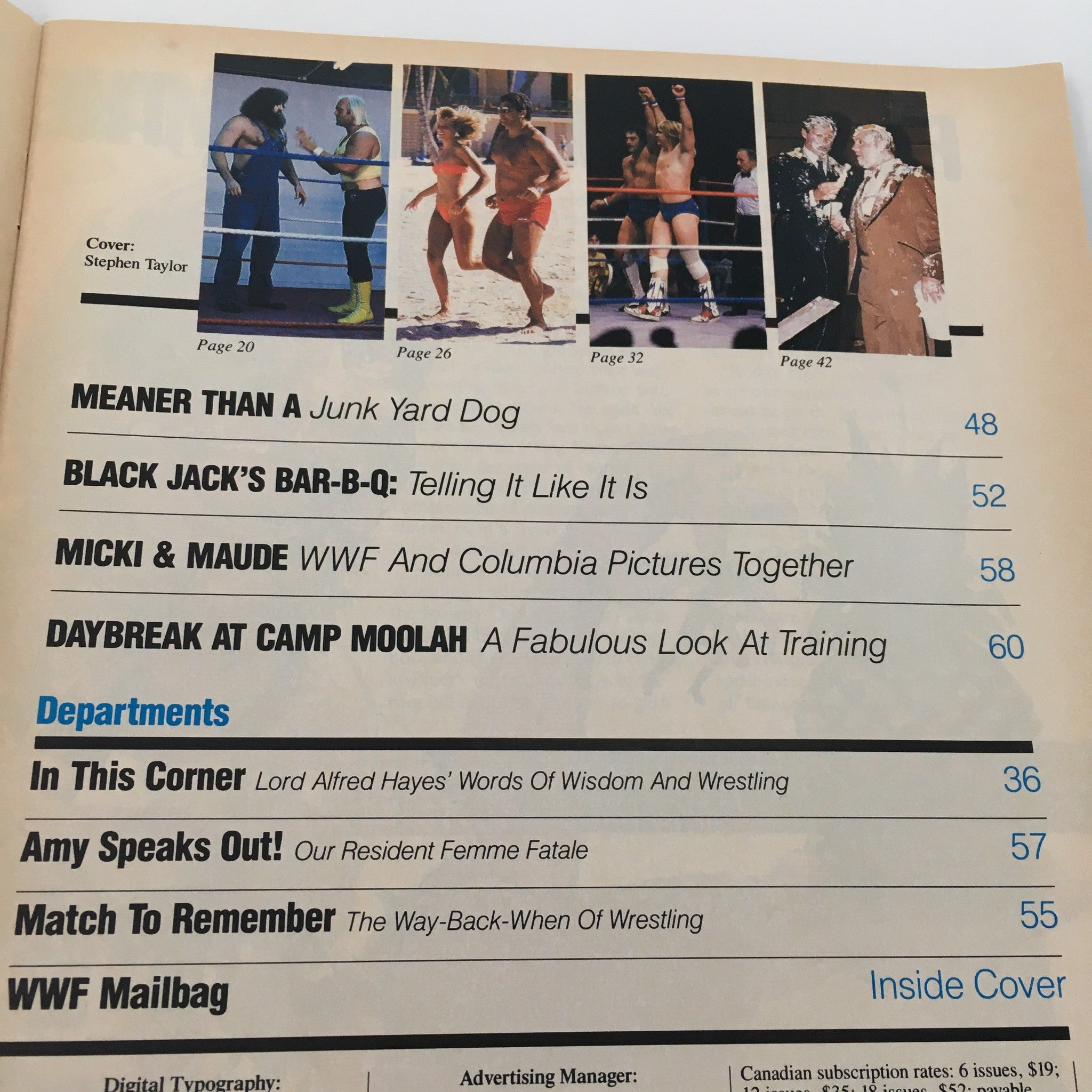 WWF Wrestling Magazine April May 1985 Hulk Hogan and Hillbilly Jim Feature