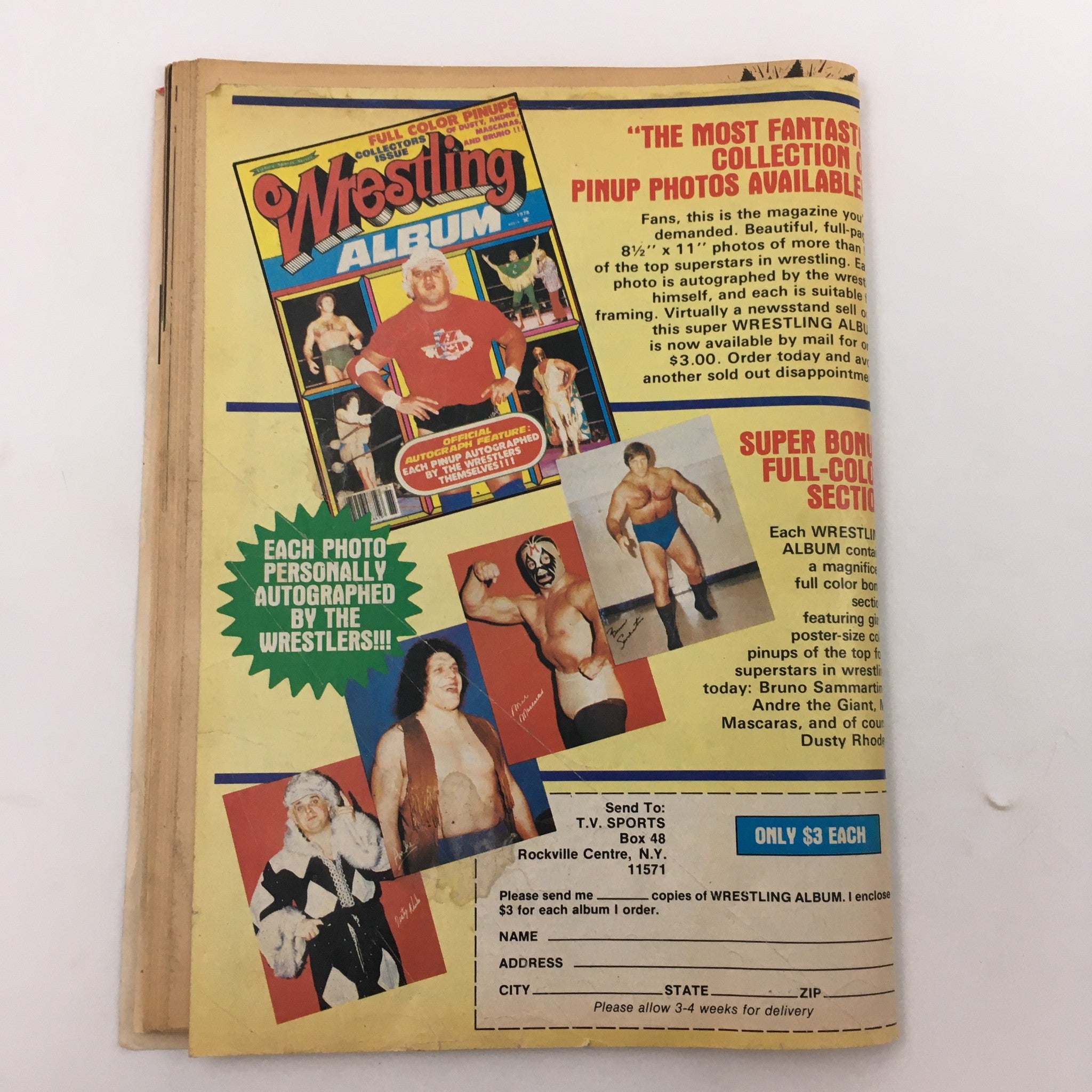 Wrestling Picture Book Summer 1980 Mil Mascaras vs Apache Bull Ramos Feud