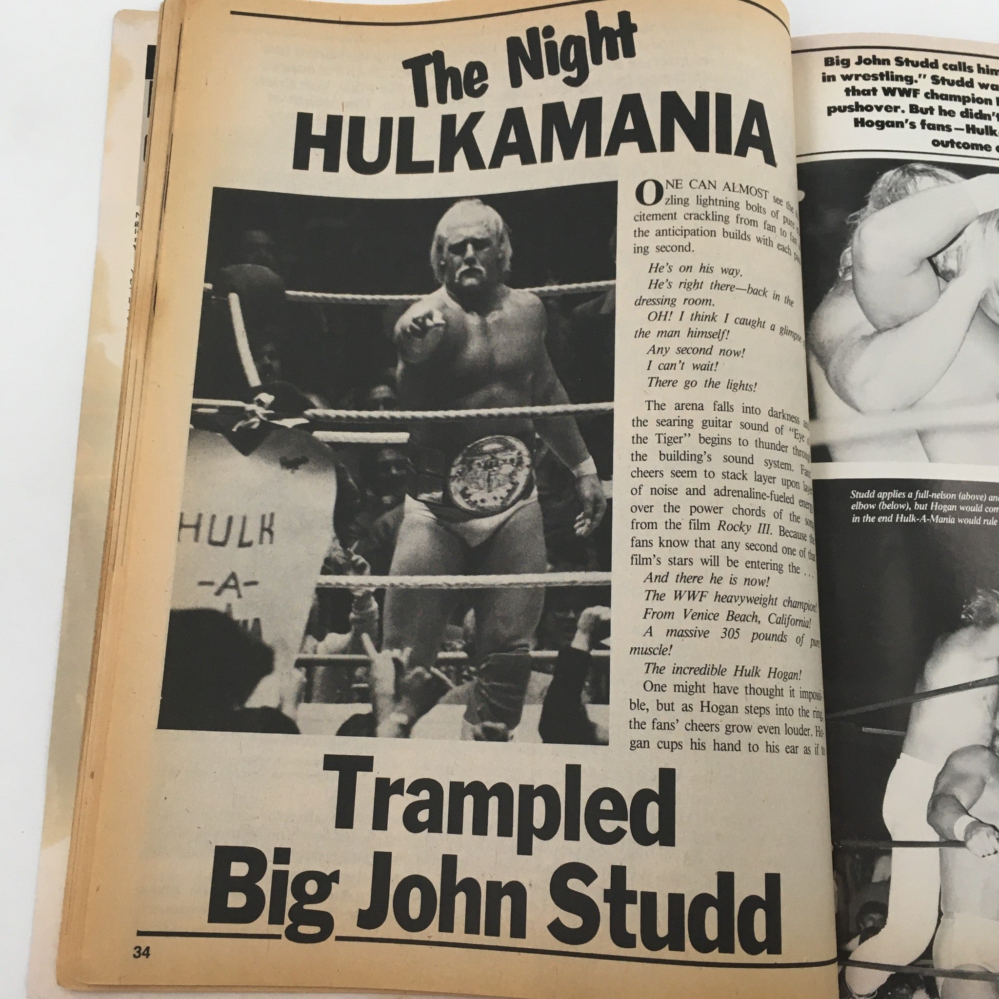 WWF Victory Sports Wrestling Magazine Summer 1985 Hulk Hogan vs Big John Studd