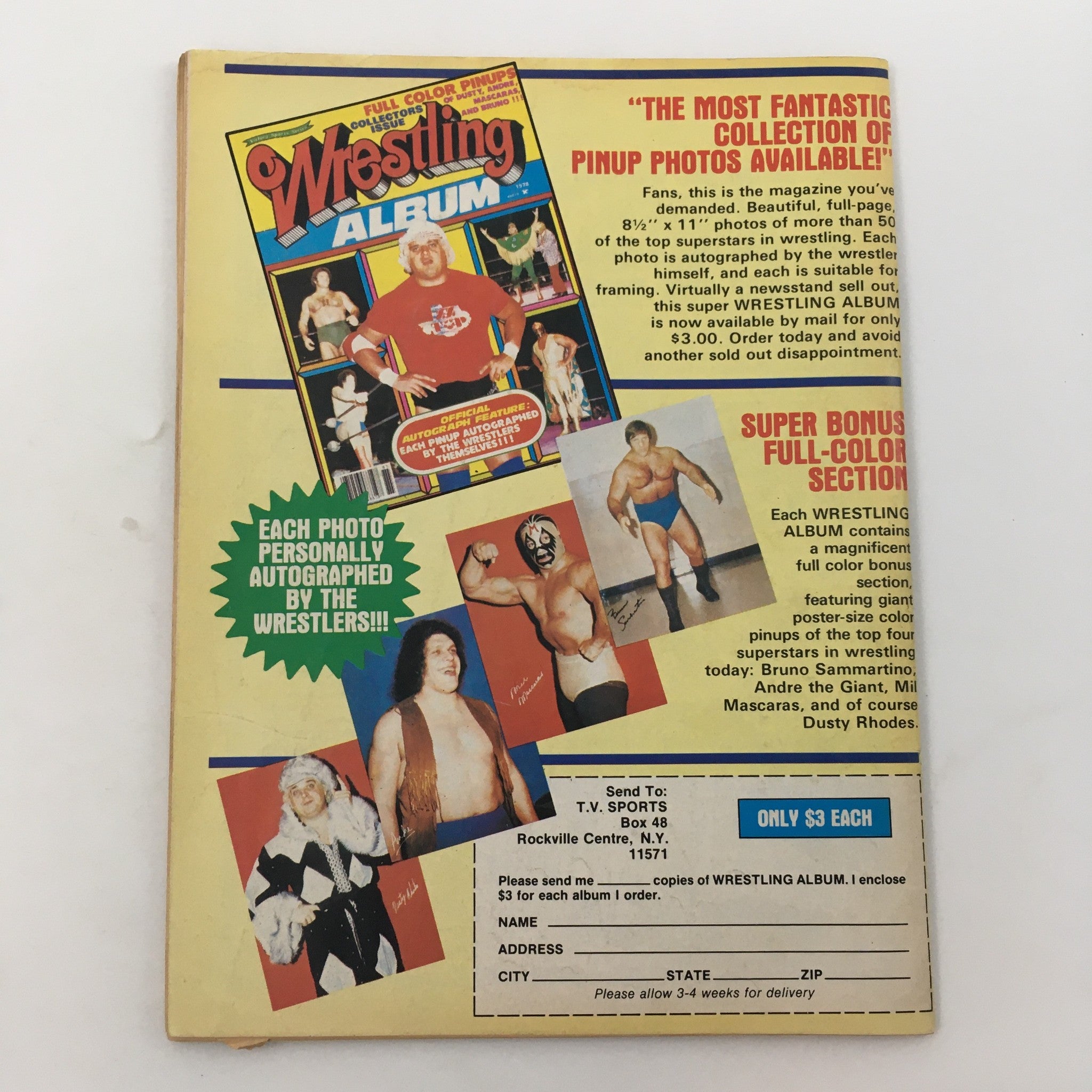 WWF Wrestling Magazine Summer 1980 Andre the Giant Body Slammed and Mil Mascaras