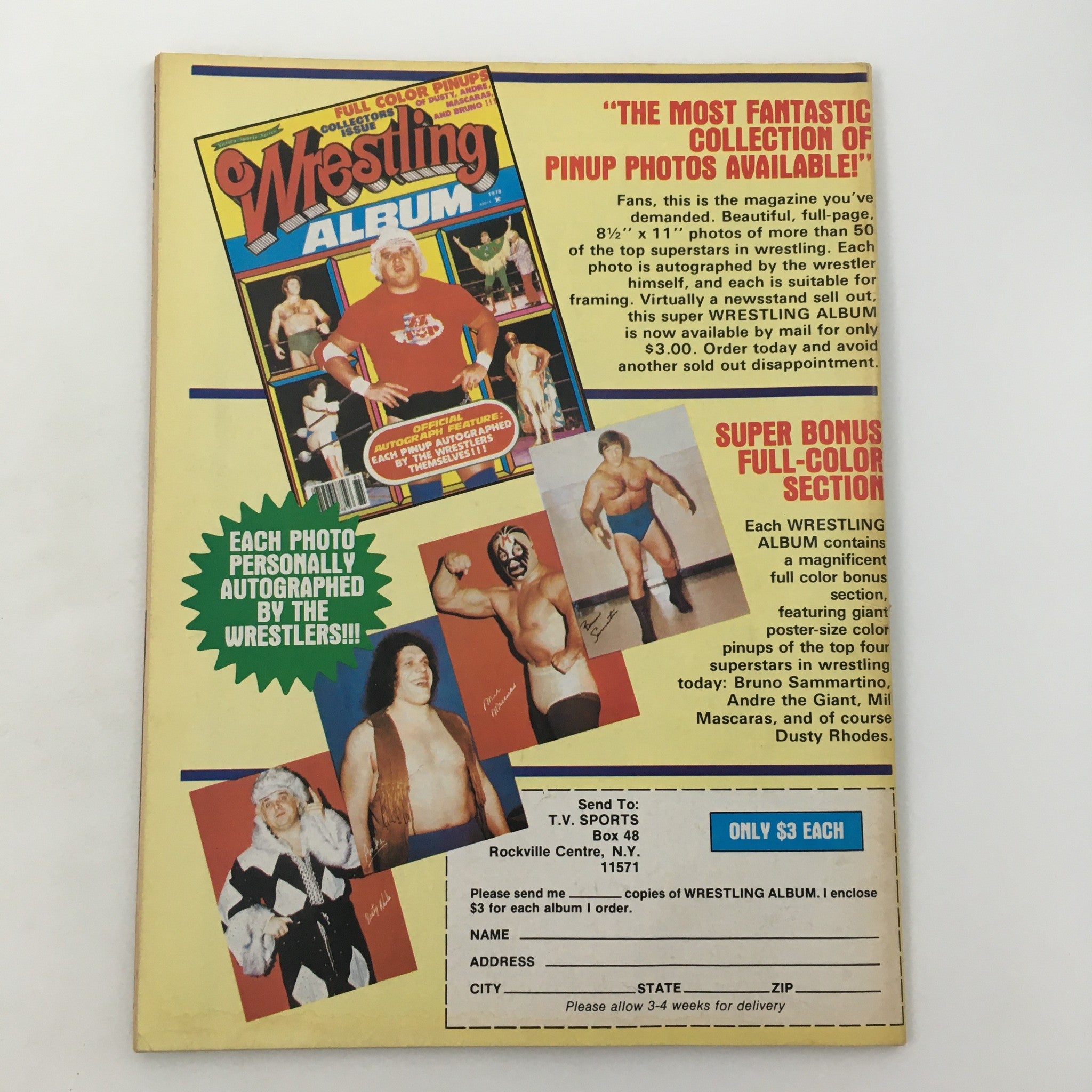 Sports Review Wrestling Magazine November 1979 Harley Race vs Bob Backlund Fight
