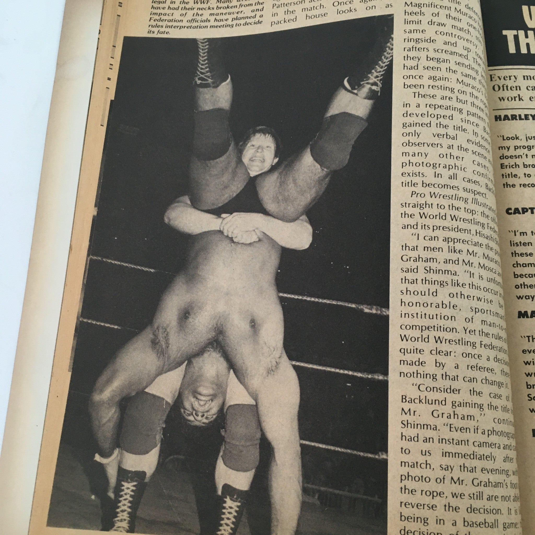 Pro Wrestling Illustrated Magazine February 1982 Ric Flair vs Harley Race War