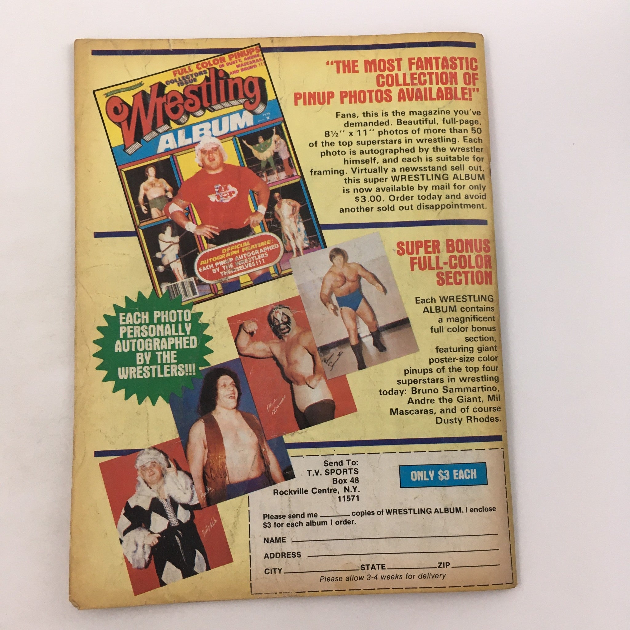 WWF The Wrestler Magazine December 1979 Andre the Giant & Graham Billy Feature