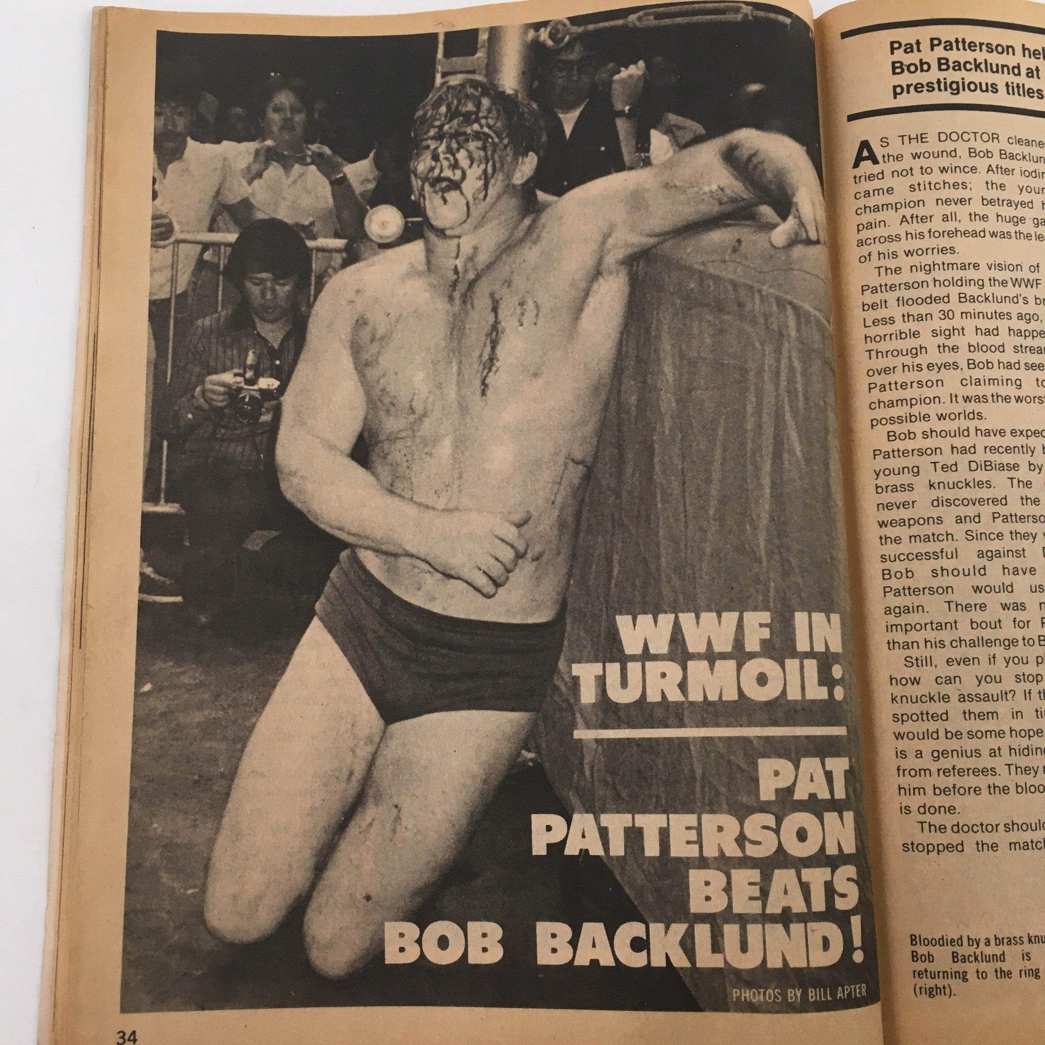 WWF The Wrestler Magazine November 1979 Pat Patterson Beats Bob Backlund