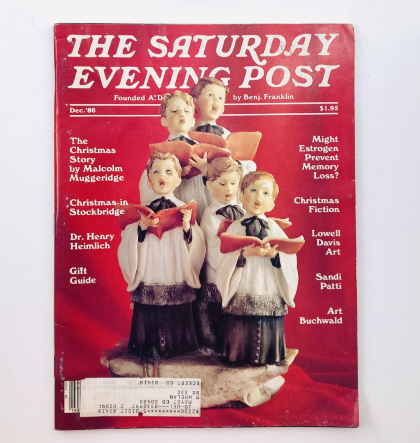 Saturday Evening Post Magazine December 1986 Cover Photo by Garry Chilluffo