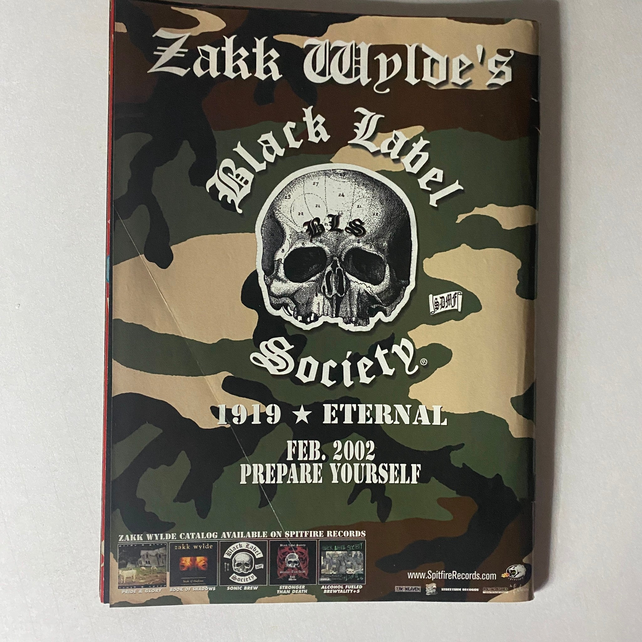 Metal Edge Magazine Spring 2002 Ozzy, Pantera & Slayer w Poster No Label