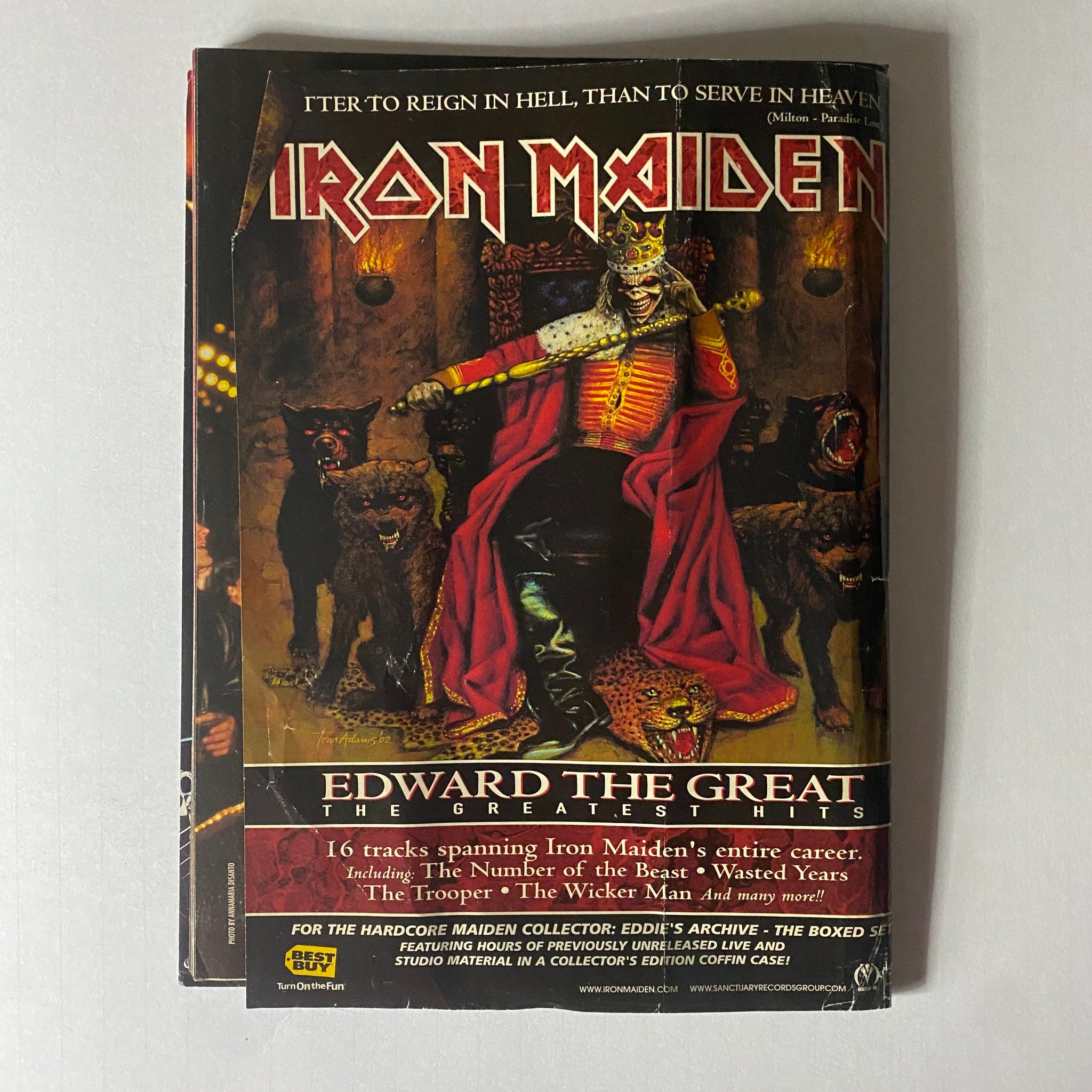 Metal Edge Magazine April 2003 Saliva, Korn w Poster No Label GD Interior