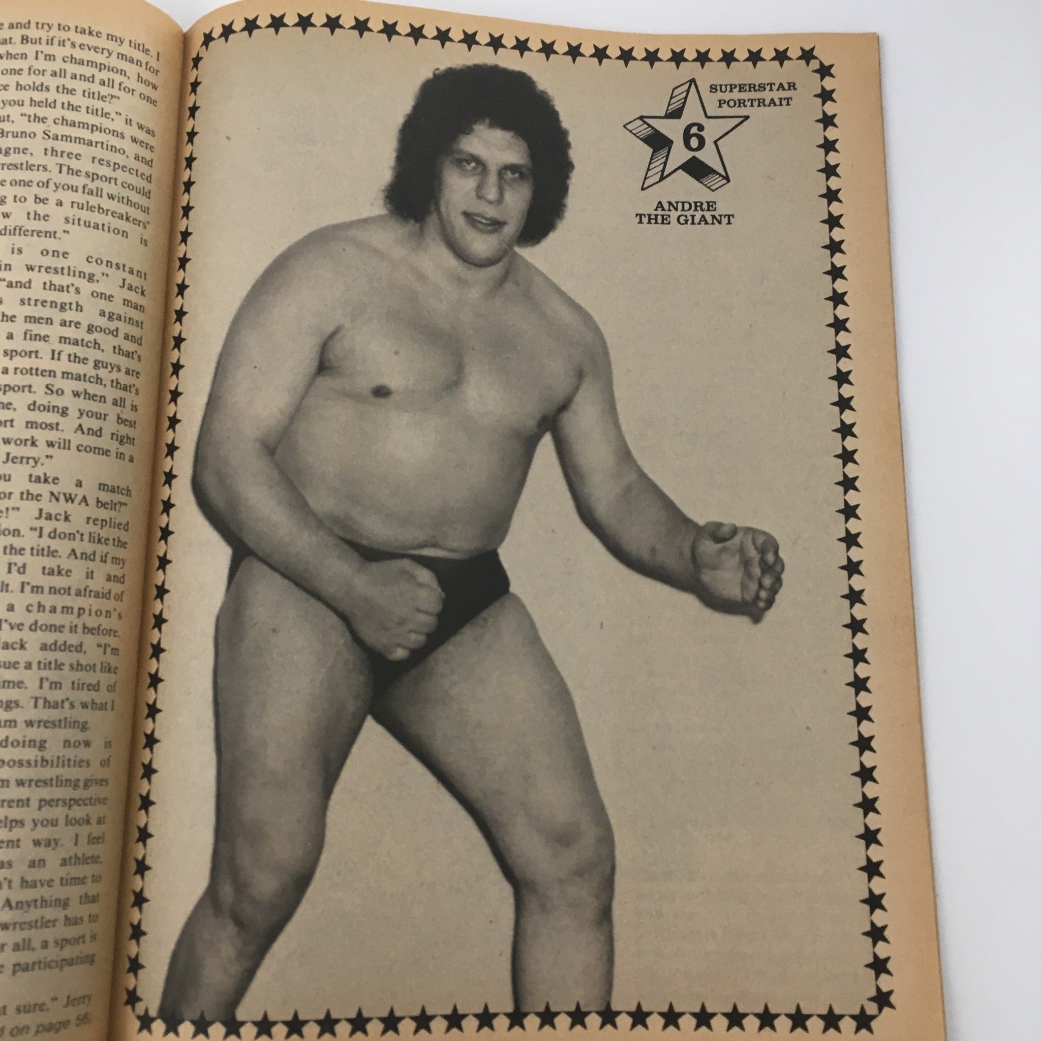 Wrestling Superstars Magazine October 1977 Andre the Giant and Superstar Graham