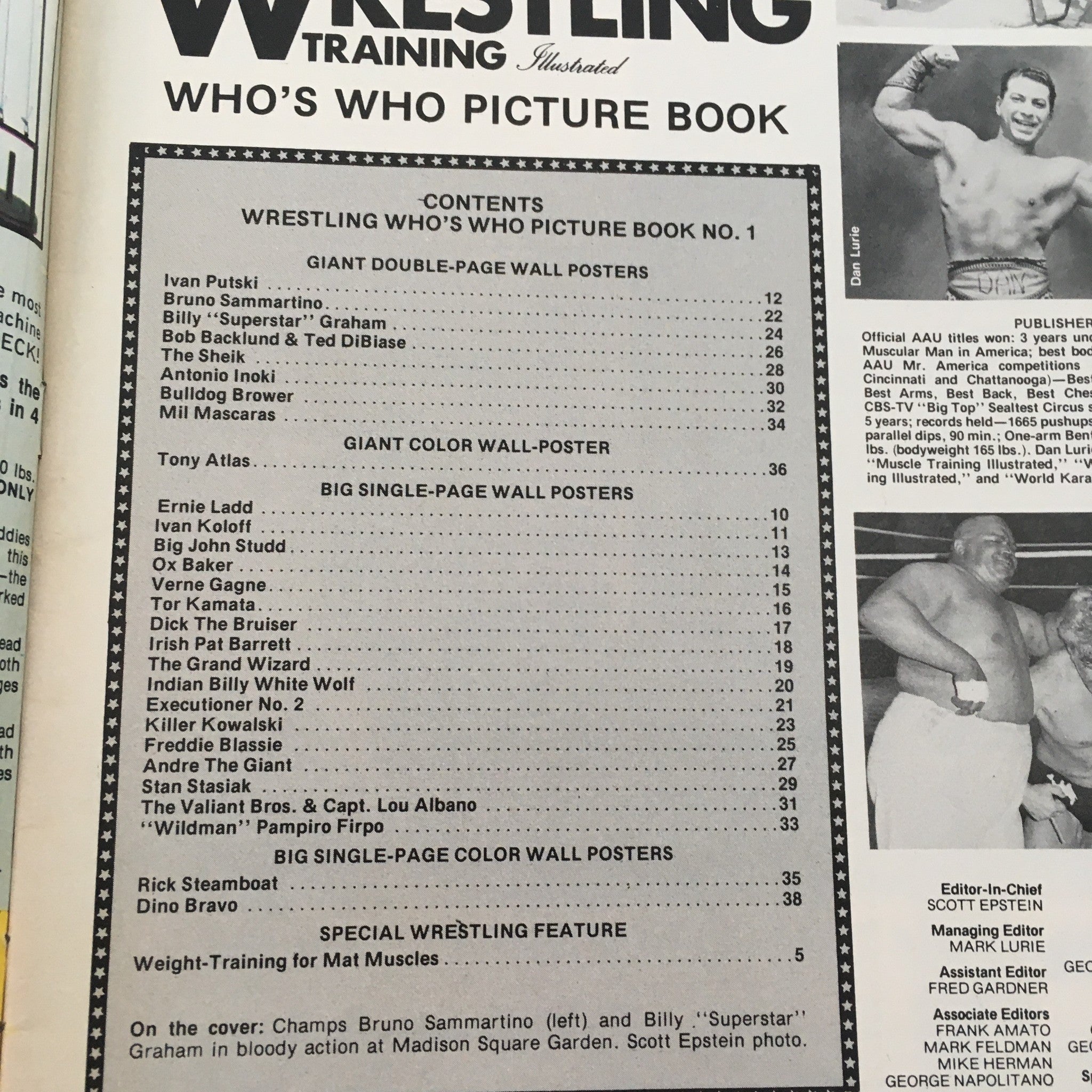 Wrestling Training Illustrated Spring 1980 Billy Graham and Bruno Sammartino