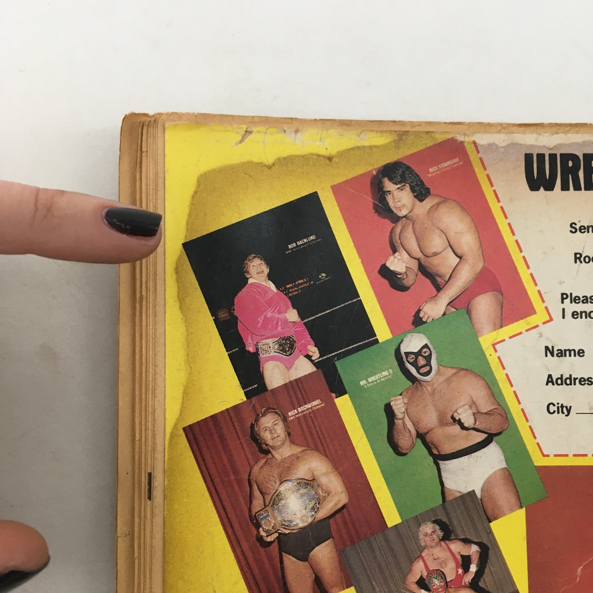 Inside Wrestling Magazine July 1981 cover featuring Bob Backlund and other wrestling stars, showcasing vintage wrestling photographs and iconic personalities from the 1980s wrestling scene.
