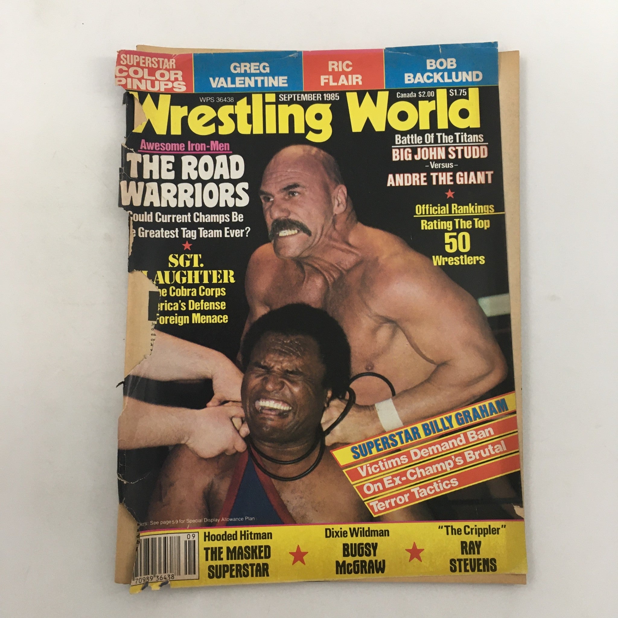 Wrestling World Magazine September 1985 Andre the Giant vs Big John Studd