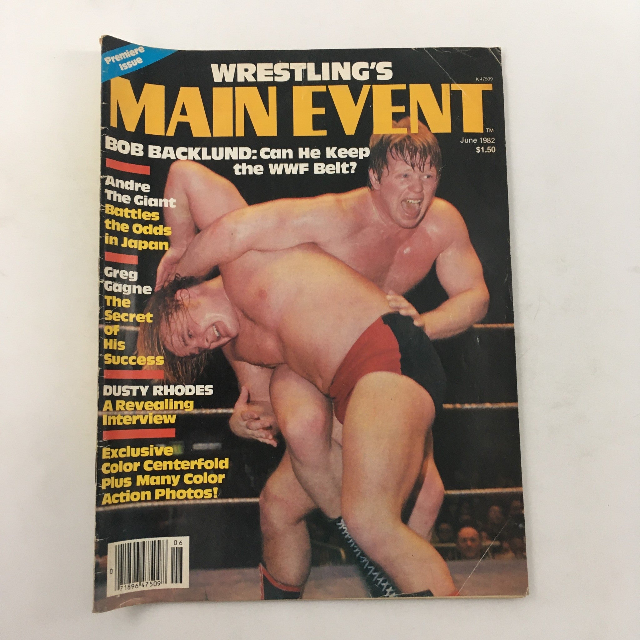 Wrestling's Main Event Magazine June 1982 Bob Backlund and Andre the Giant