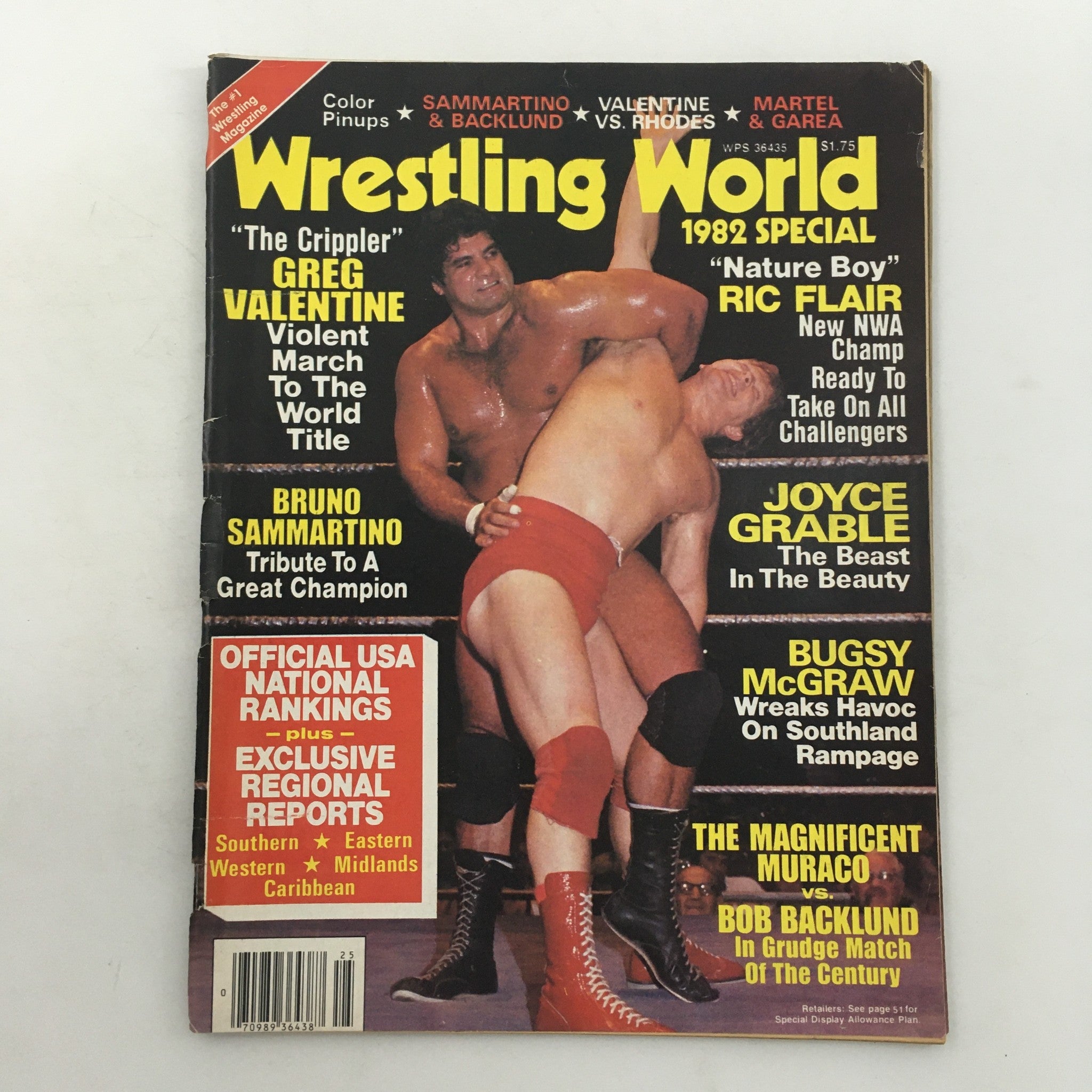 Wrestling World Magazine 1982 Greg Valentine, Bruno Sammartino & Ric Flair