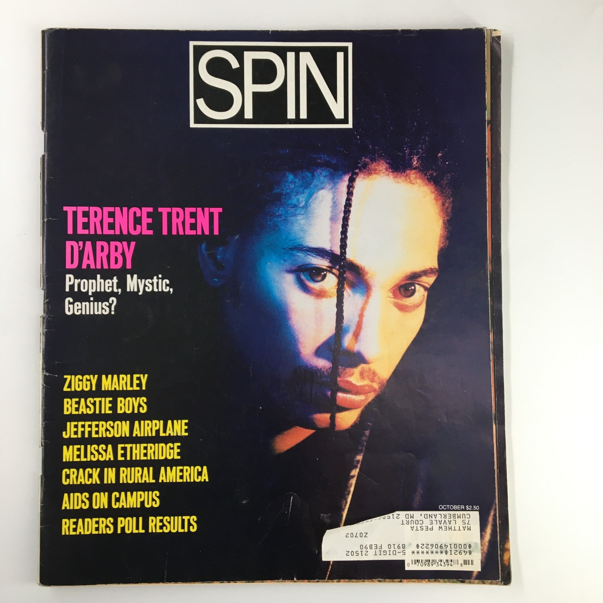 VTG Spin Magazine October 1989 Vol 5 #7 Terence Trent D'Arby & Ziggy Marley